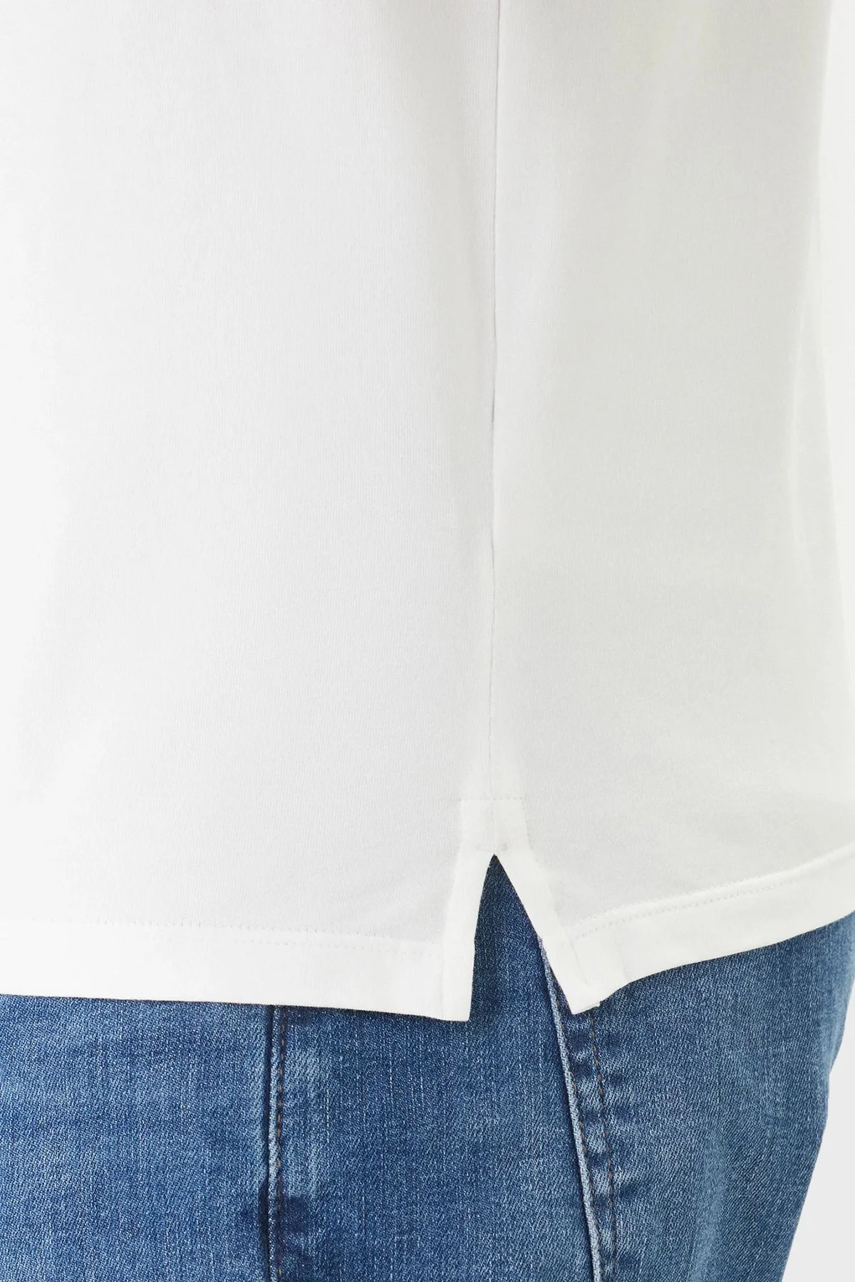 Calvin Klein Pamuklu Slim Fit Düğmeli LV04LF200GYAF Erkek Polo LV04LF200G YAF BEYAZ - 5