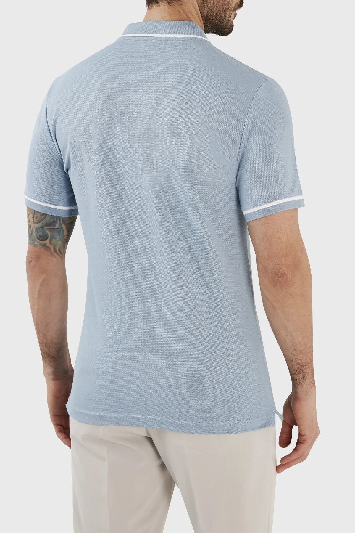 Calvin Klein Pamuklu Slim Fit Düğmeli Yaka J30J315603DAR Erkek Polo T Shirt J30J315603 DAR LACİVERT - 6
