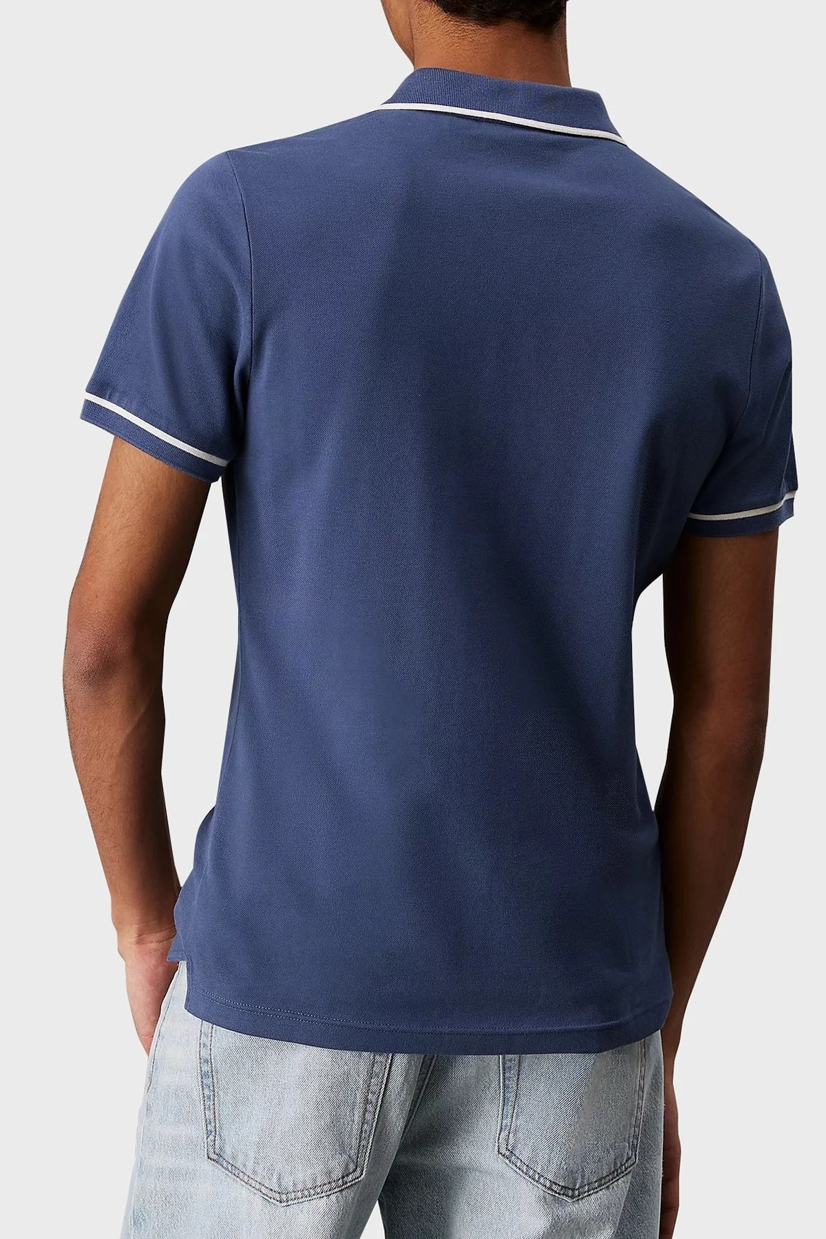Calvin Klein Pamuklu Slim Fit Düğmeli Yaka Polo T Shirt J30J315603CK1 Erkek Polo Yaka T Shirt J30J315603 CK1 İNDİGO - 7