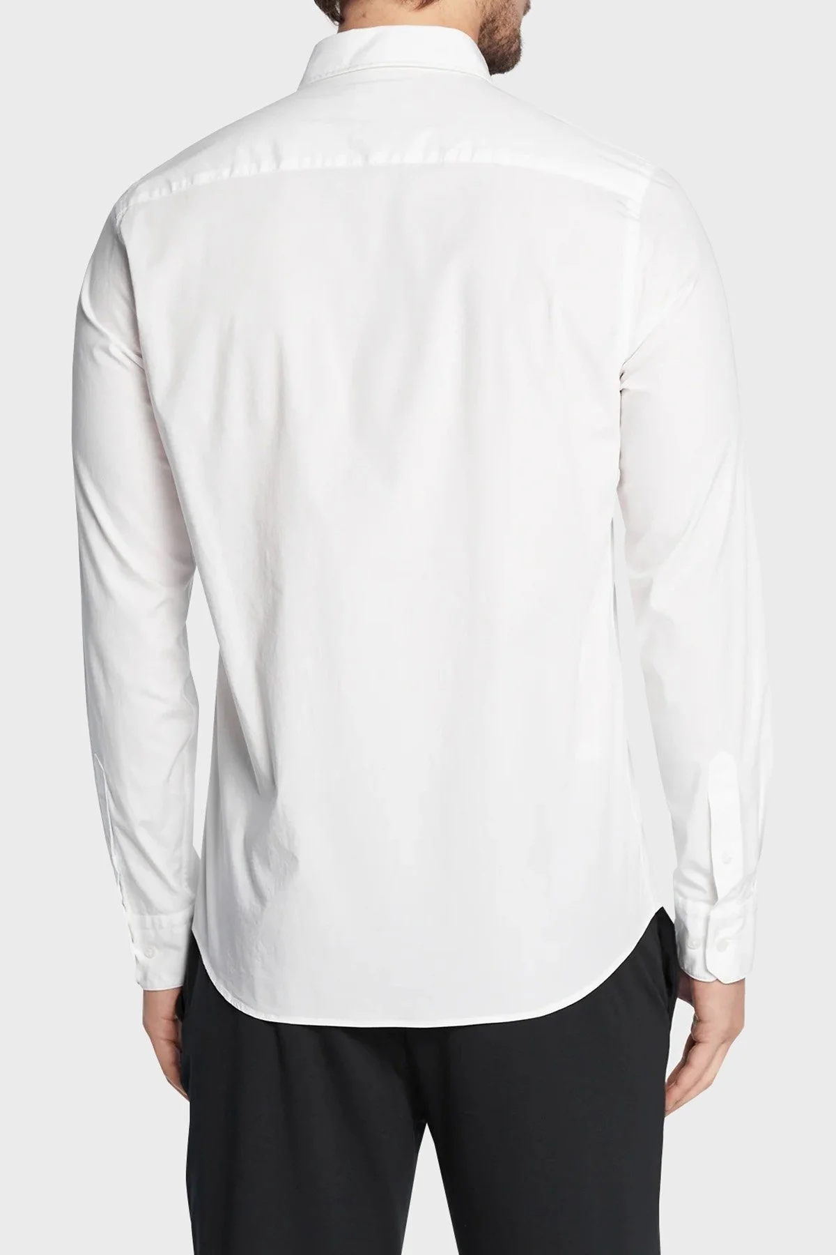 Calvin Klein Pamuklu Slim Fit İnce Poplin Streç Erkek Gömlek K10K110856 YAF BEYAZ - 7