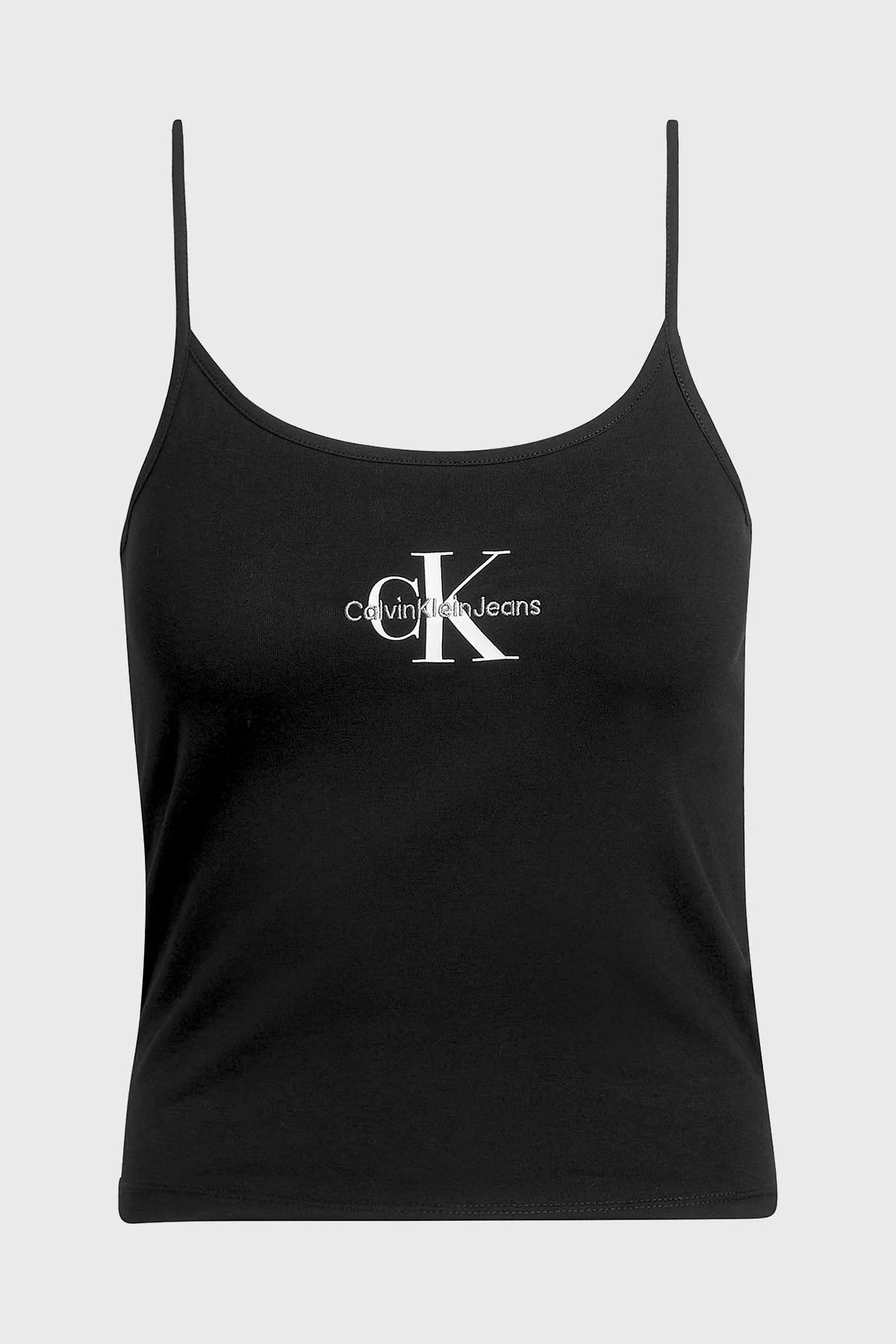 Calvin Klein Pamuklu Slim Fit İp Askılı J20J223105BEH Bayan Top J20J223105 BEH SİYAH - 5