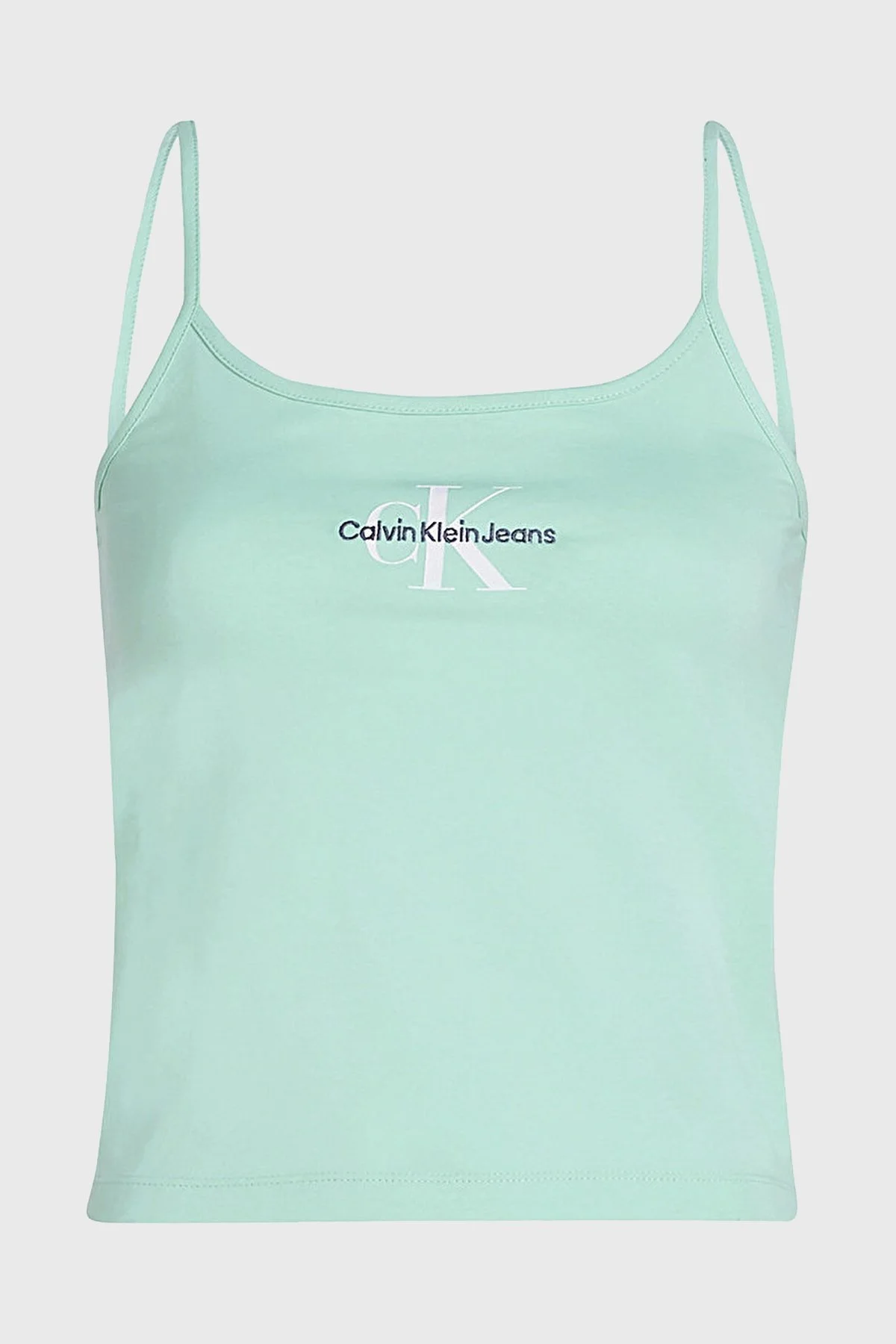 Calvin Klein Pamuklu Slim Fit İp Askılı J20J223105CCP Bayan Top J20J223105 CCP AÇIK MAVİ - 5