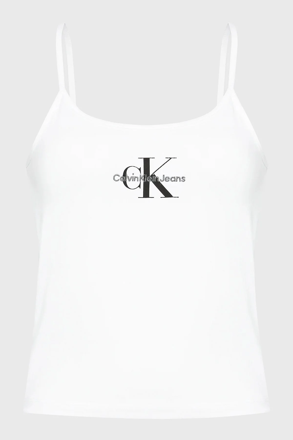 Calvin Klein Pamuklu Slim Fit İp Askılı J20J223105YAF Bayan Top J20J223105 YAF BEYAZ - 5