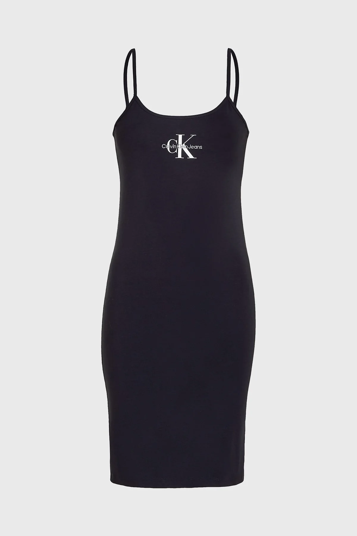 Calvin Klein Pamuklu Slim Fit İp Askılı Mini J20J223420BEH Bayan Elbise J20J223420 BEH SİYAH - 5