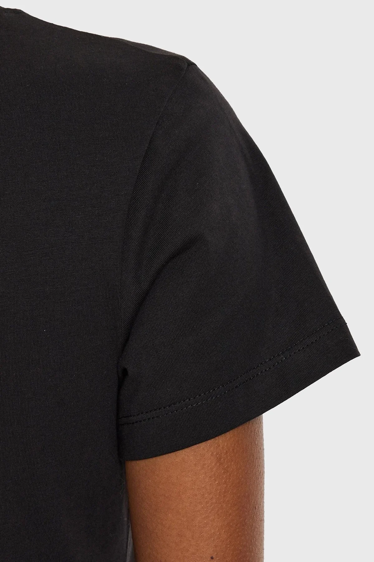 Calvin Klein Pamuklu Slim Fit J20J223625BEH Bayan T Shirt J20J223625 BEH SİYAH - 5