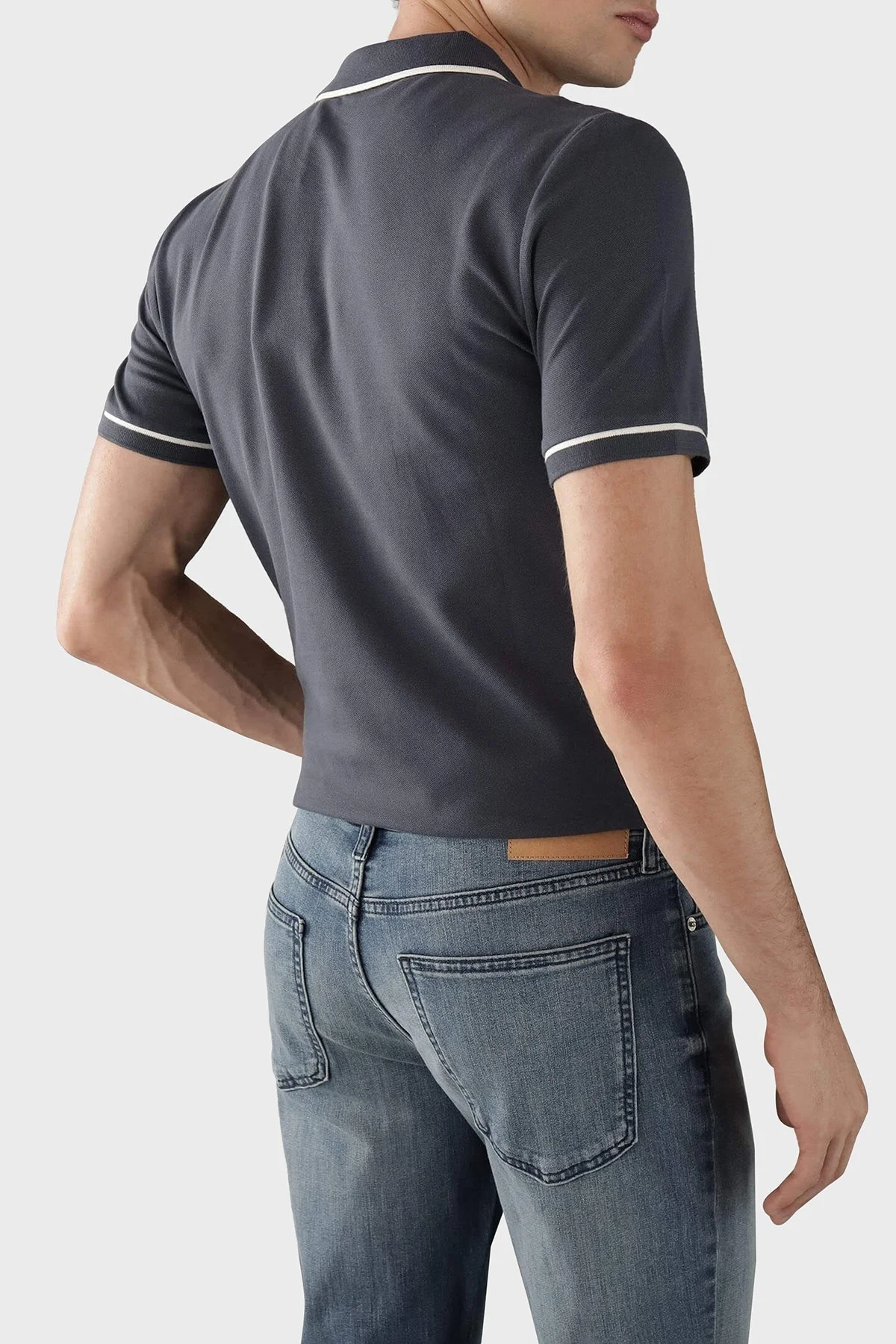 Calvin Klein Pamuklu Slim Fit J30J315603CGE Erkek Polo Yaka T Shirt J30J315603 CGE LACİVERT - 7