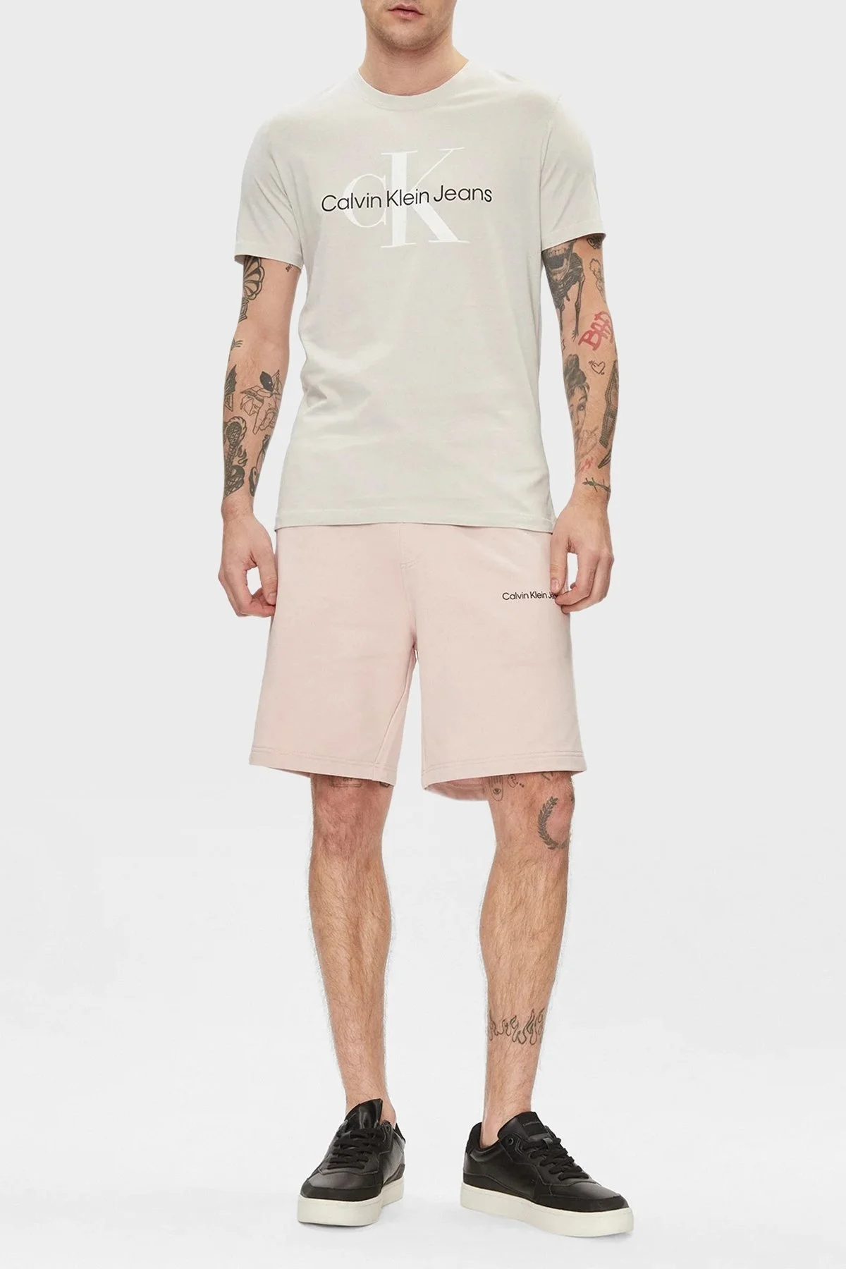 Calvin Klein Pamuklu Slim Fit J30J320806PC8 Erkek T Shirt J30J320806 PC8 AÇIK GRİ - 3