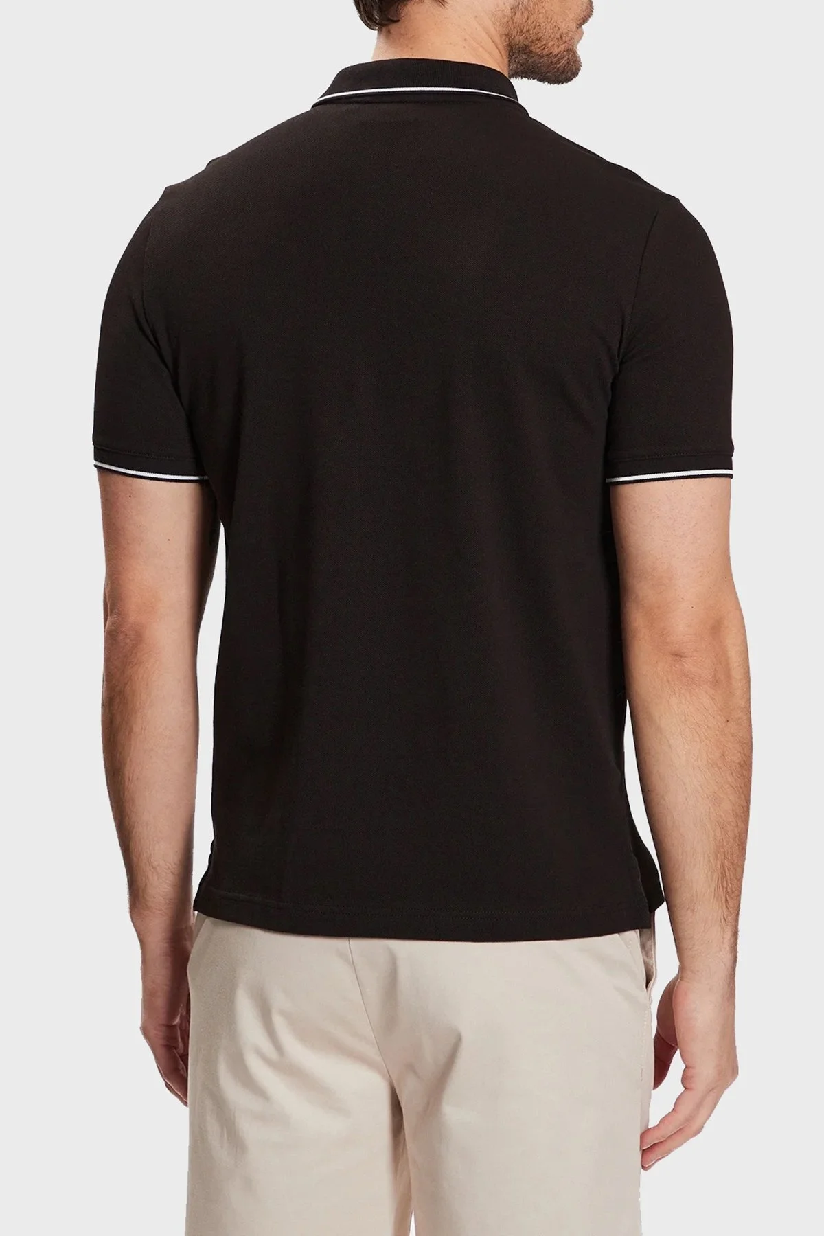 Calvin Klein Pamuklu Slim Fit K10K110596BEH Erkek Polo T Shirt K10K110596 BEH SİYAH - 2