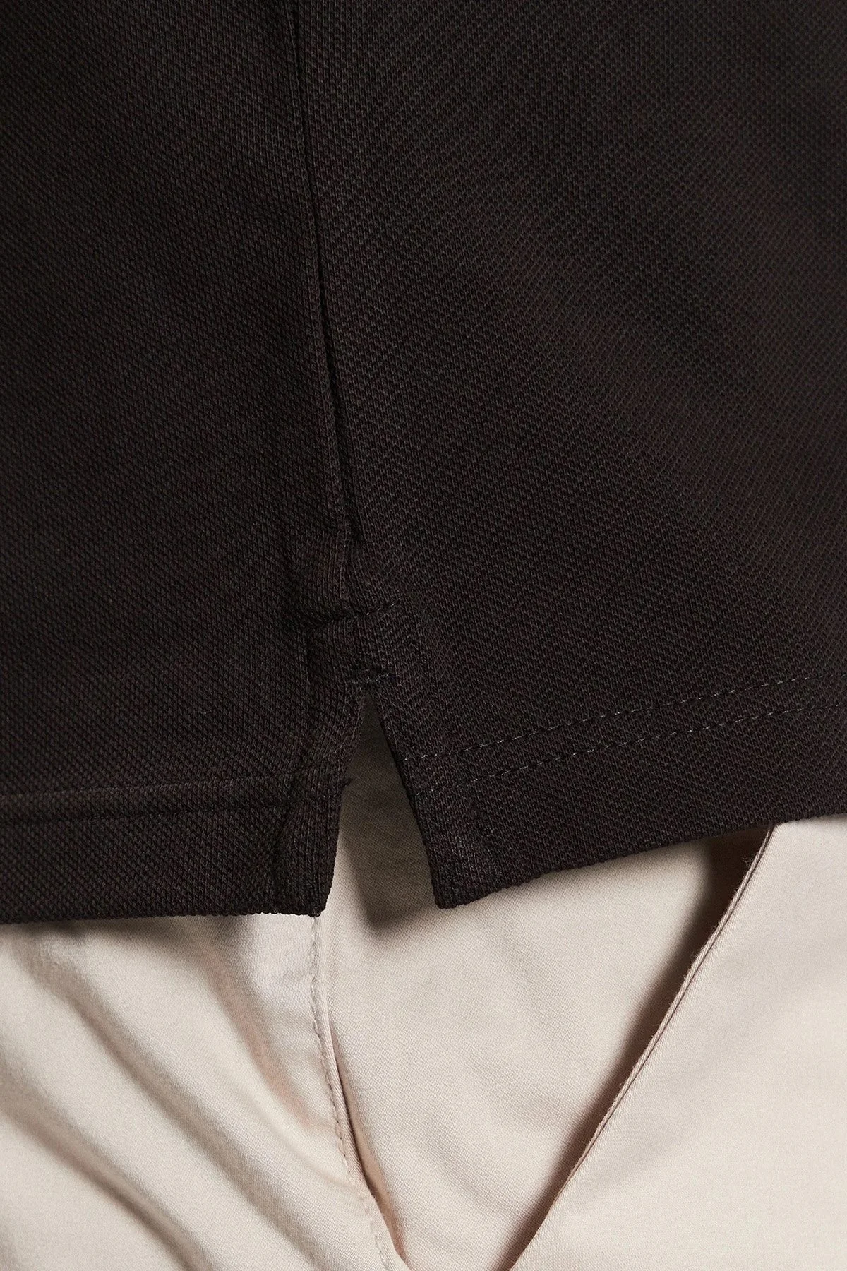 Calvin Klein Pamuklu Slim Fit K10K110596BEH Erkek Polo T Shirt K10K110596 BEH SİYAH - 4