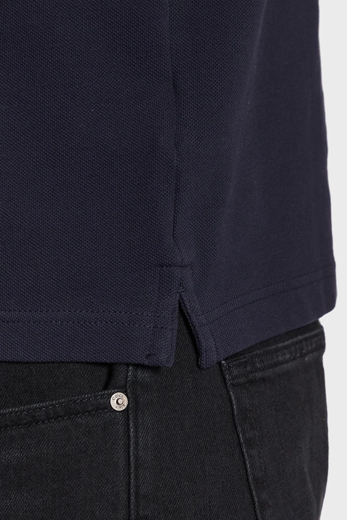 Calvin Klein Pamuklu Slim Fit K10K110596CHW Erkek Polo T Shirt K10K110596 CHW LACİVERT - 3