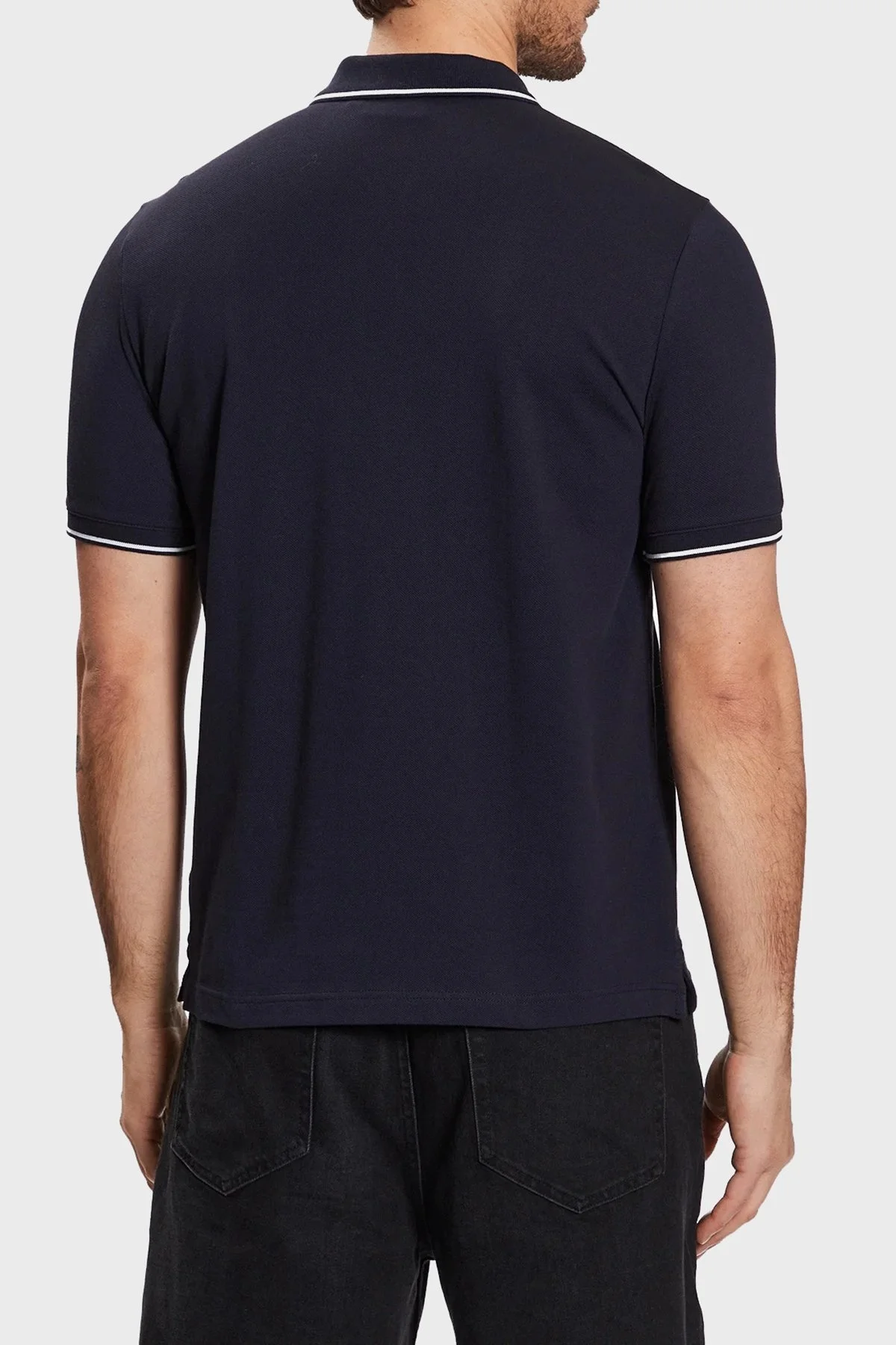 Calvin Klein Pamuklu Slim Fit K10K110596CHW Erkek Polo T Shirt K10K110596 CHW LACİVERT - 4