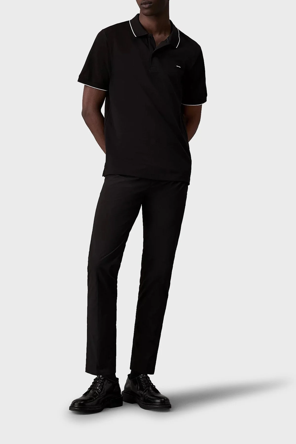 Calvin Klein Pamuklu Slim Fit K10K112751BEH Erkek Polo Yaka T Shirt K10K112751 BEH SİYAH - 6