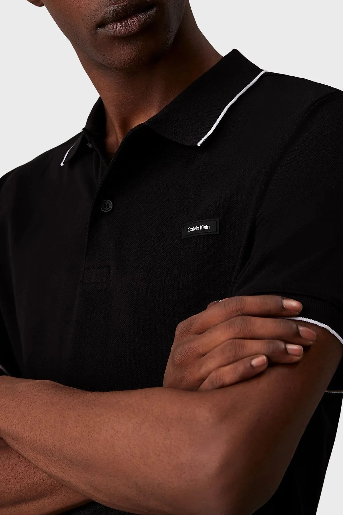 Calvin Klein Pamuklu Slim Fit K10K112751BEH Erkek Polo Yaka T Shirt K10K112751 BEH SİYAH - 12