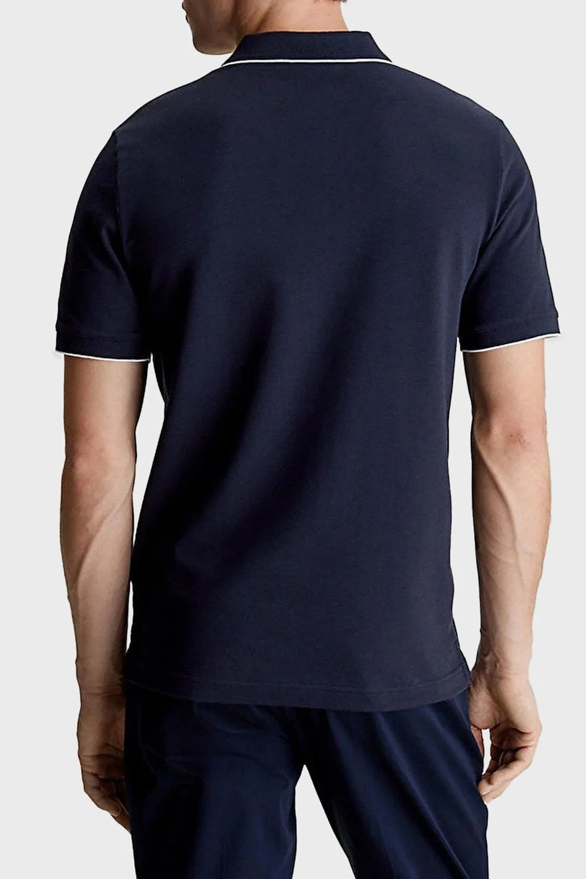 Calvin Klein Pamuklu Slim Fit K10K112751CEF Erkek Polo Yaka T Shirt K10K112751 CEF LACİVERT - 8