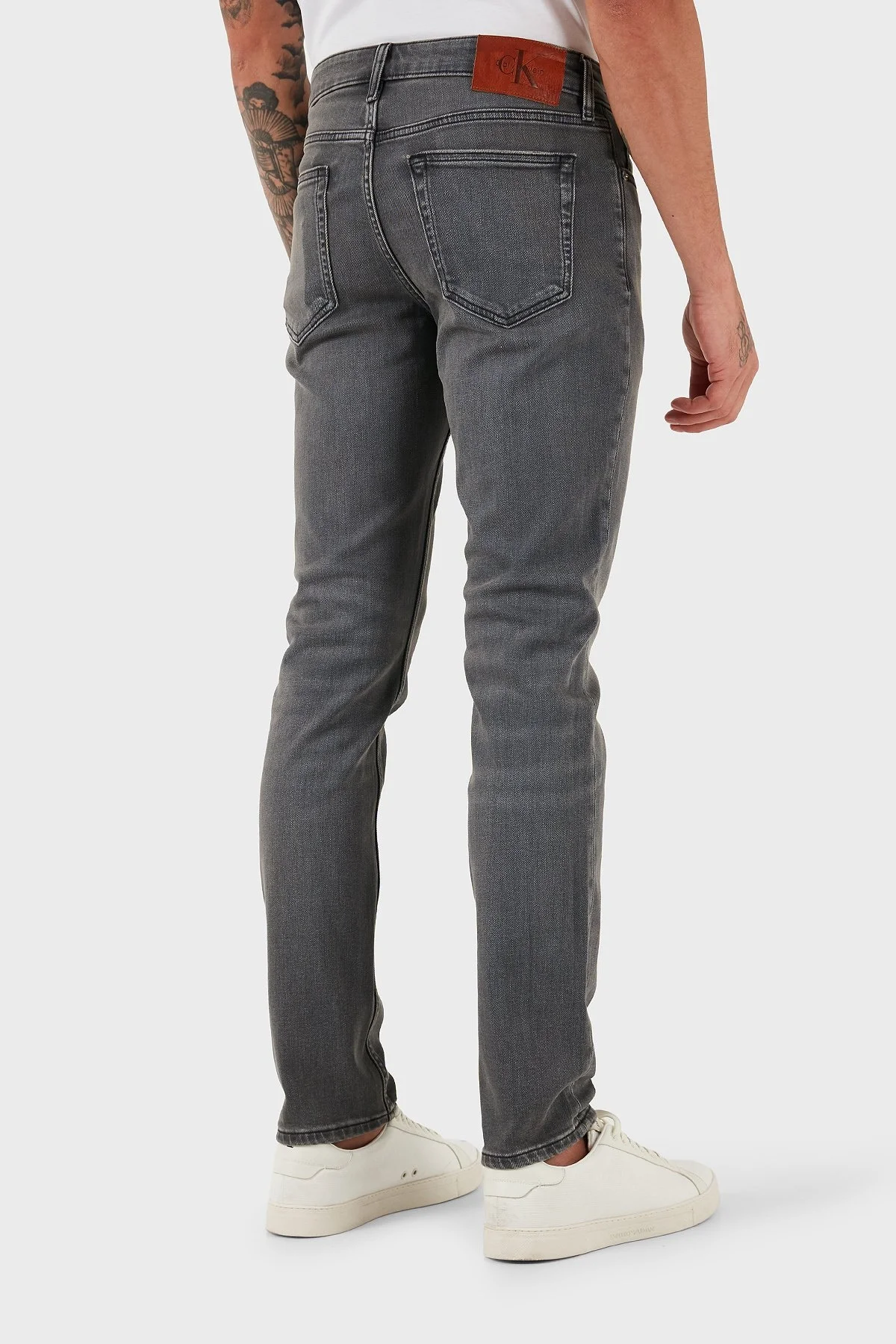 Calvin Klein Pamuklu Slim Fit Normal Bel Dar Paça Jeans LV04RC728GX8A Erkek Kot Pantolon LV04RC728G X8A SİYAH - 3