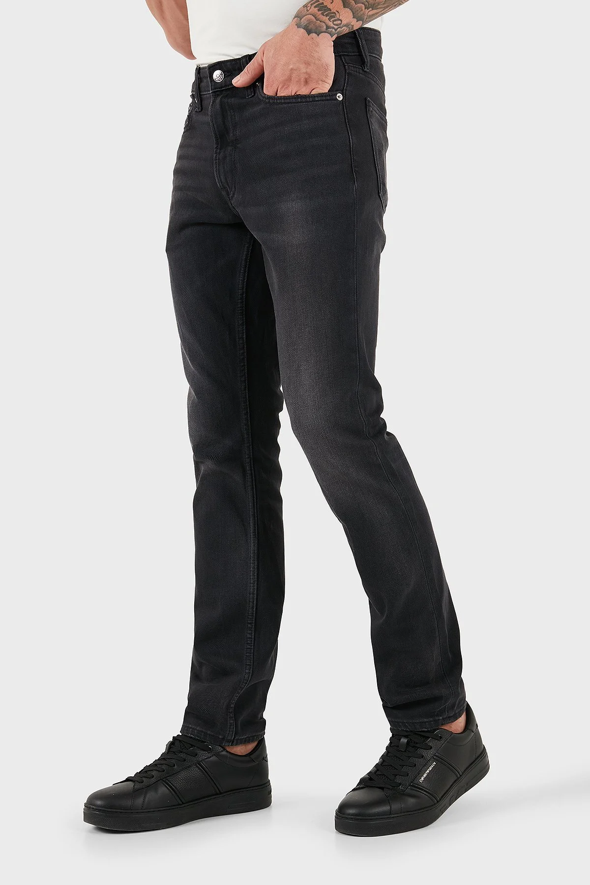 Calvin Klein Pamuklu Slim Fit Normal Bel Düz Paça Jeans LV04RD916G39X Erkek Kot Pantolon LV04RD916G 39X SİYAH - 5