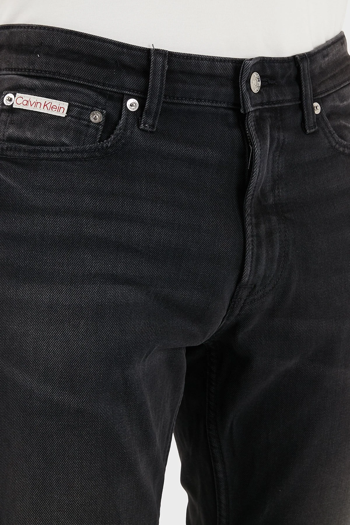 Calvin Klein Pamuklu Slim Fit Normal Bel Düz Paça Jeans LV04RD916G39X Erkek Kot Pantolon LV04RD916G 39X SİYAH - 6
