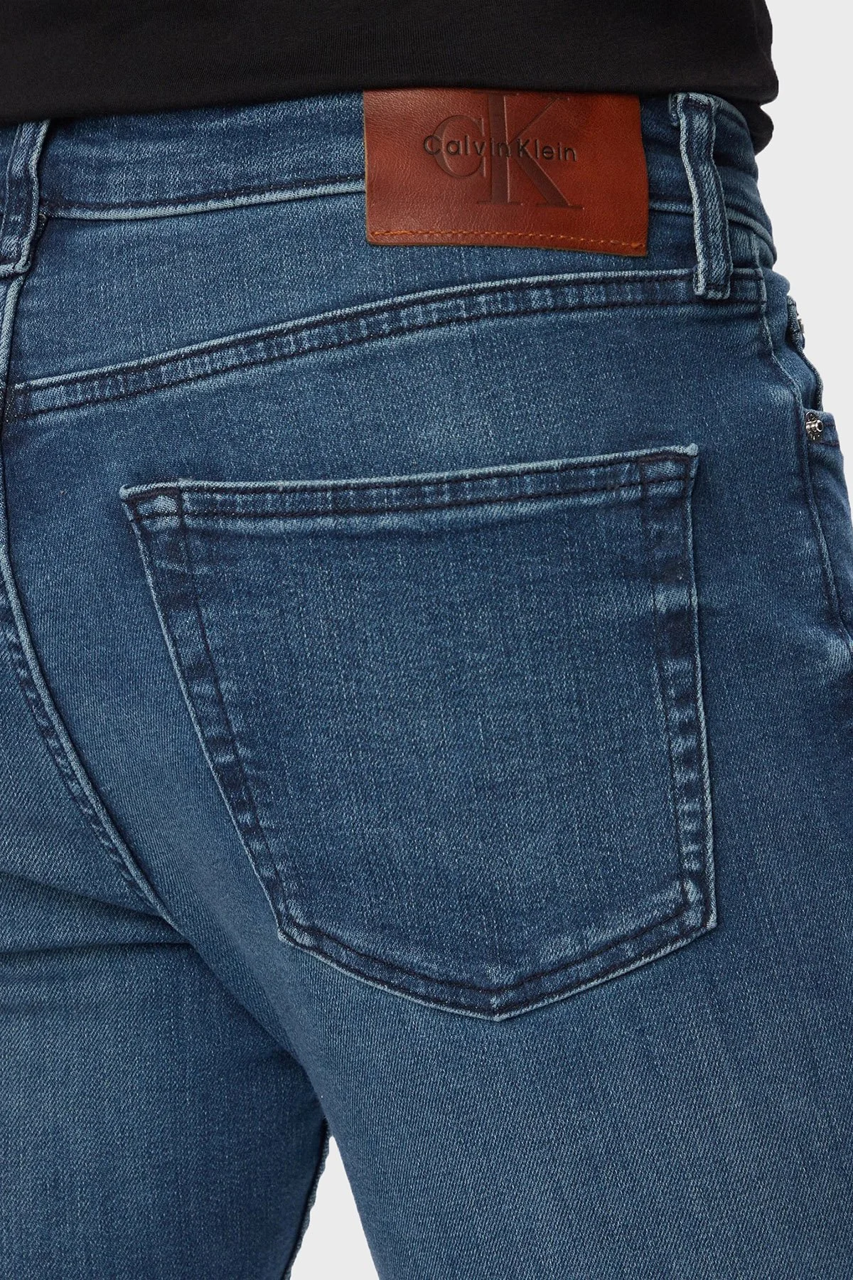 Calvin Klein Pamuklu Slim Fit Normal Bel Jeans LV04RG794GXHM Erkek Kot Pantolon LV04RG794G XHM MAVİ - 5
