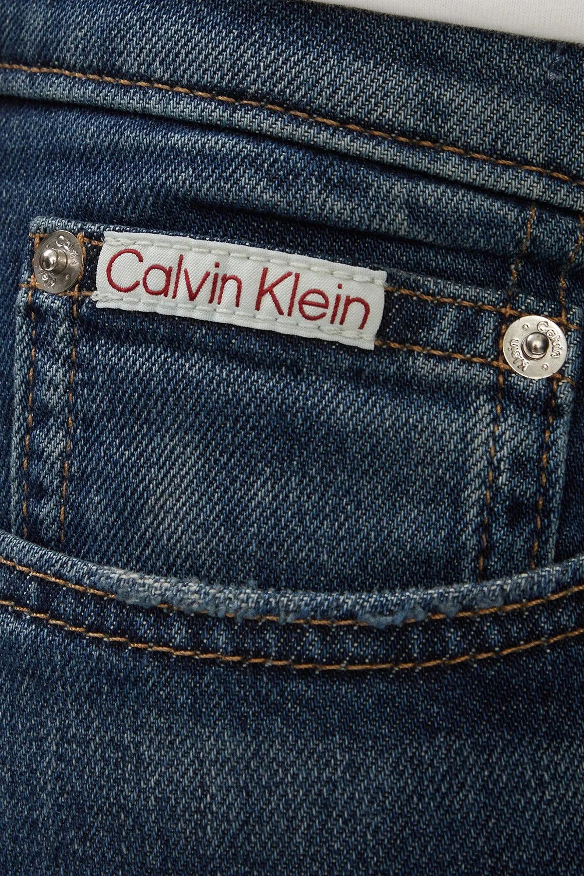 Calvin Klein Pamuklu Slim Fit Normal Bel Jeans LV04RG900G4G5 Erkek Kot Pantolon LV04RG900G 4G5 LACİVERT - 4