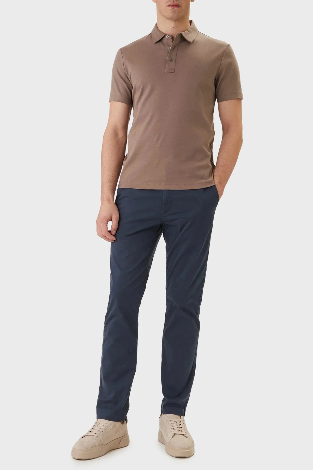 Calvin Klein Pamuklu Slim Fit Normal Bel LV04RF618GPPK Erkek Pantolon LV04RF618G PPK LACİVERT - 2