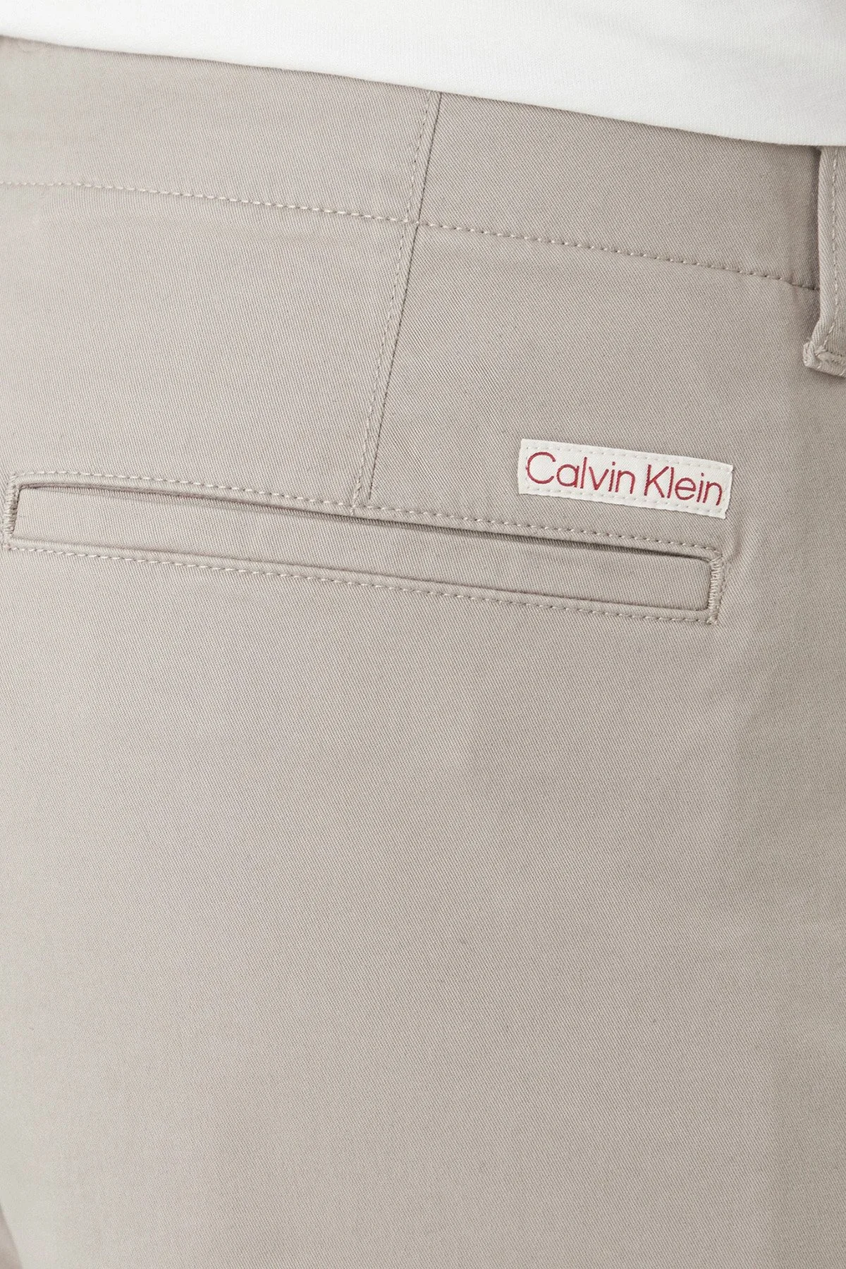 Calvin Klein Pamuklu Slim Fit Normal Bel LV04RF618GRAK Erkek Pantolon LV04RF618G RAK BEJ - 5