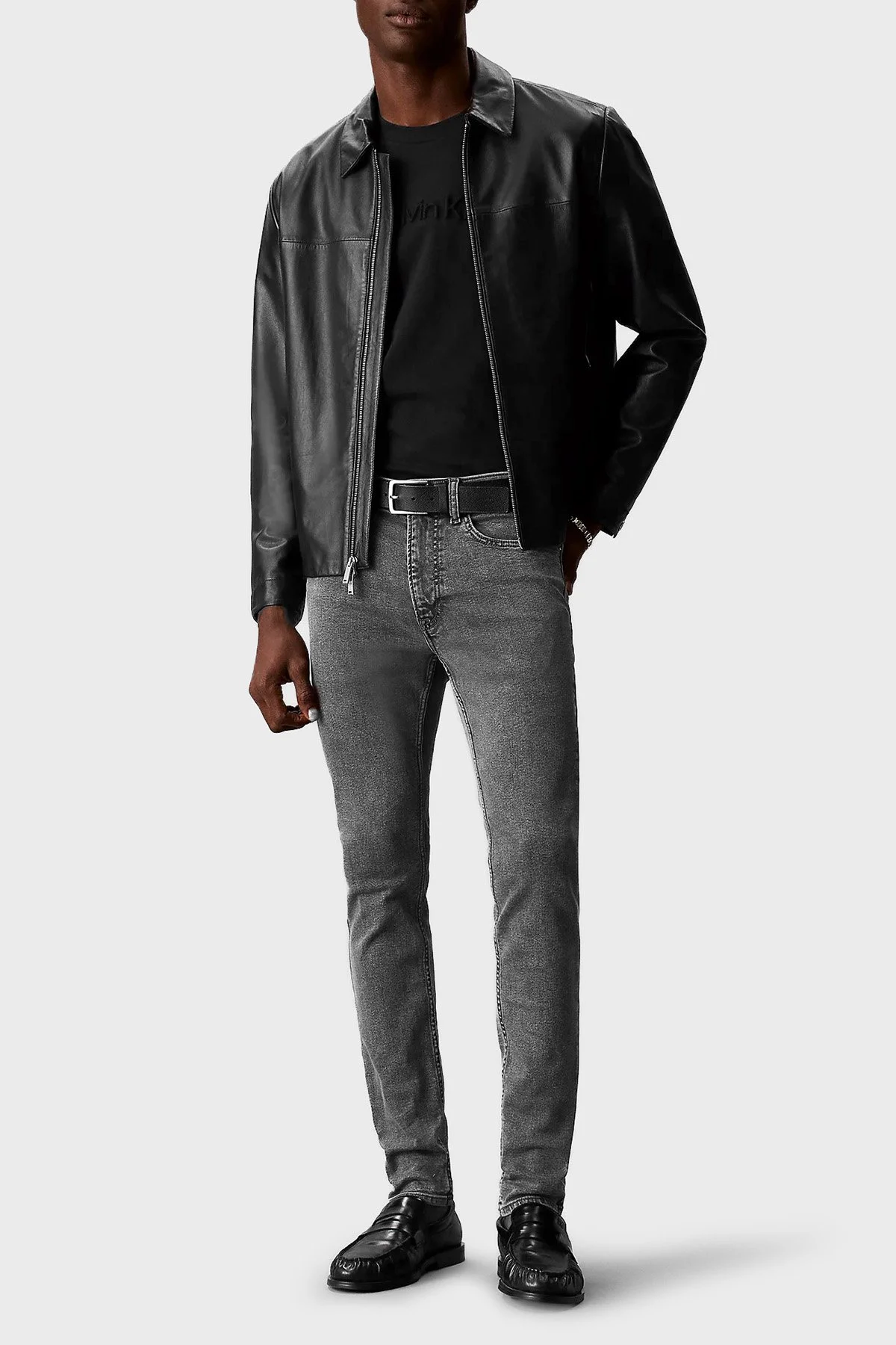 Calvin Klein Pamuklu Slim Fit Normal Bel LV04RF935G3YG Erkek Kot Pantolon LV04RF935G 3YG ANTRASİT - 2