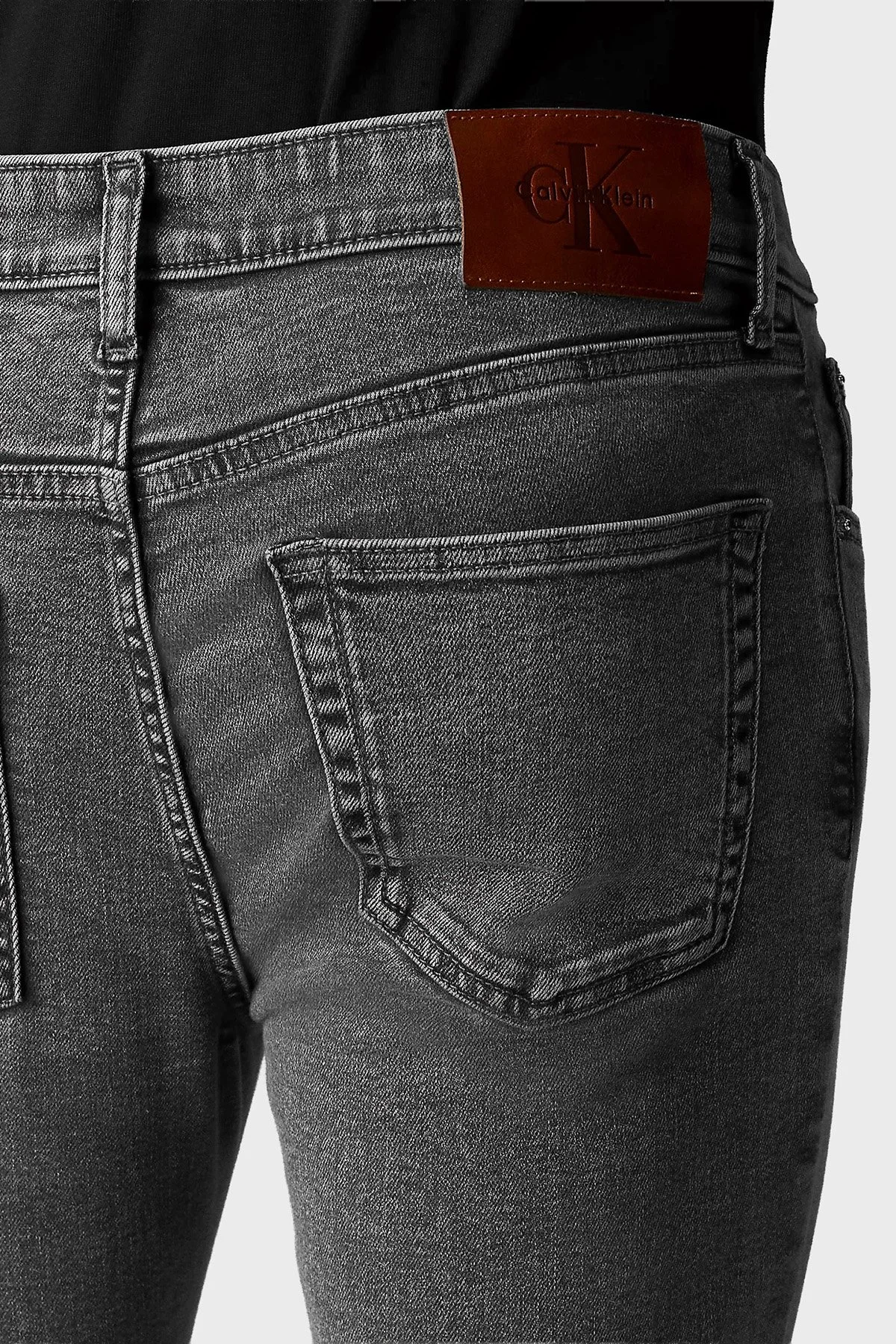 Calvin Klein Pamuklu Slim Fit Normal Bel LV04RF935G3YG Erkek Kot Pantolon LV04RF935G 3YG ANTRASİT - 5