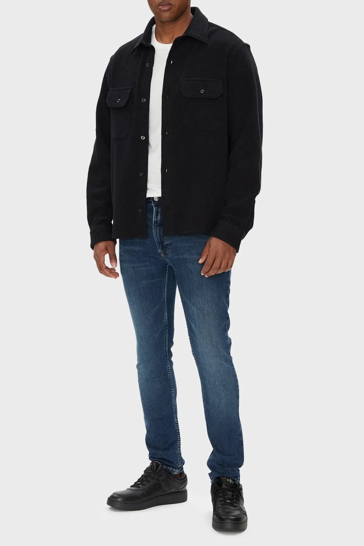 Calvin Klein Pamuklu Slim Fit Orta Bel Dar Paça Jeans LV04RB720GPTR Erkek Kot Pantolon LV04RB720G PTR LACİVERT - 2