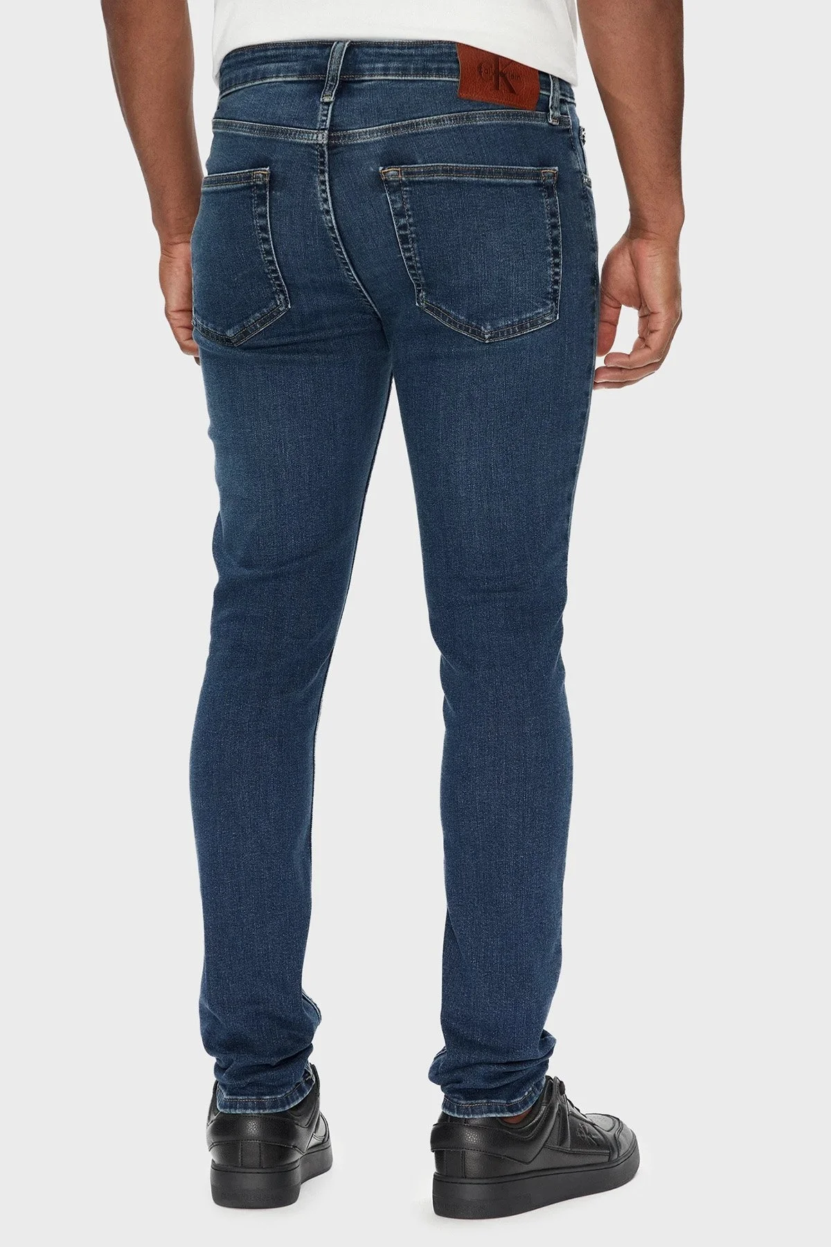 Calvin Klein Pamuklu Slim Fit Orta Bel Dar Paça Jeans LV04RB720GPTR Erkek Kot Pantolon LV04RB720G PTR LACİVERT - 3