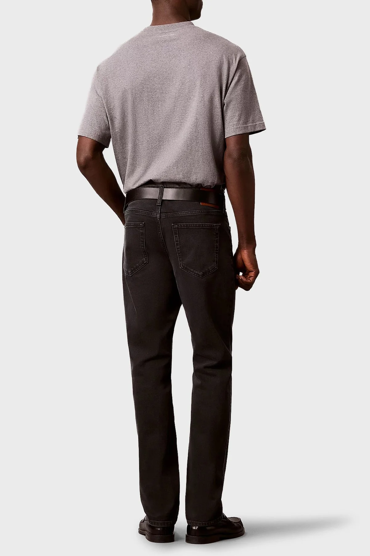 Calvin Klein Pamuklu Slim Fit Orta Bel Dar Paça Jeans LV04RH706G7ZW Erkek Kot Pantolon LV04RH706G 7ZW Siyah - 3
