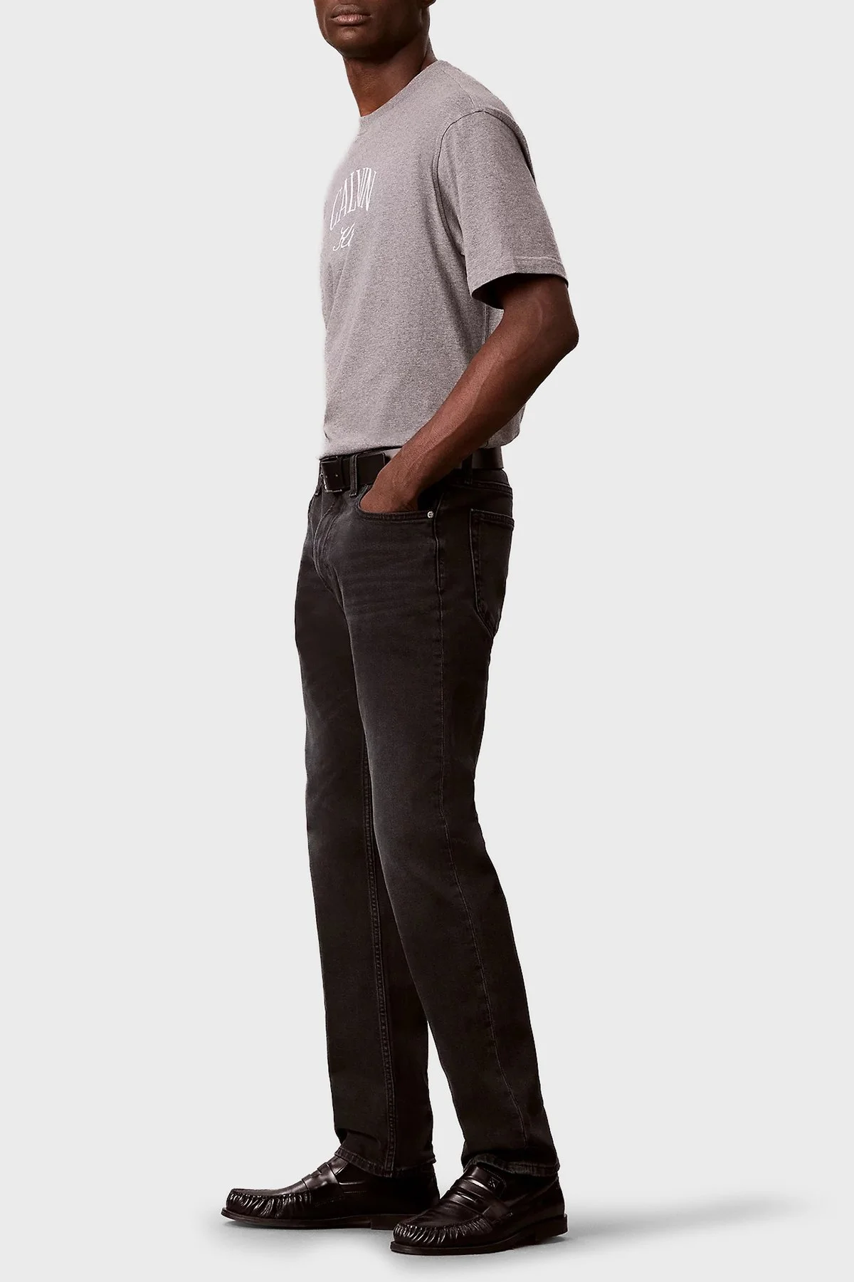 Calvin Klein Pamuklu Slim Fit Orta Bel Dar Paça Jeans LV04RH706G7ZW Erkek Kot Pantolon LV04RH706G 7ZW Siyah - 4