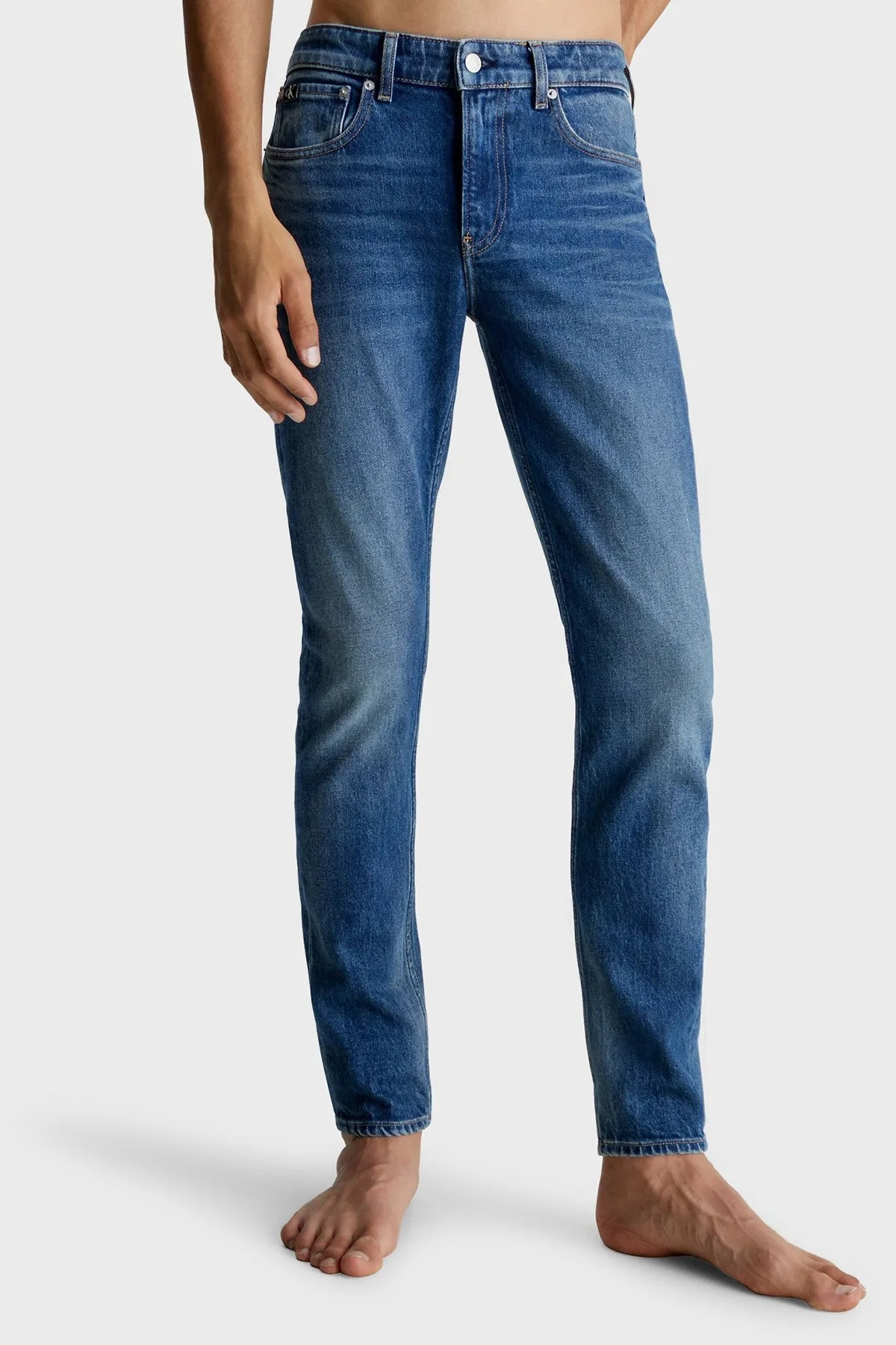 Calvin Klein Pamuklu Slim Tapered Jeans J30J3238501BJ Erkek Kot Pantolon J30J323850 1BJ MAVİ - 1