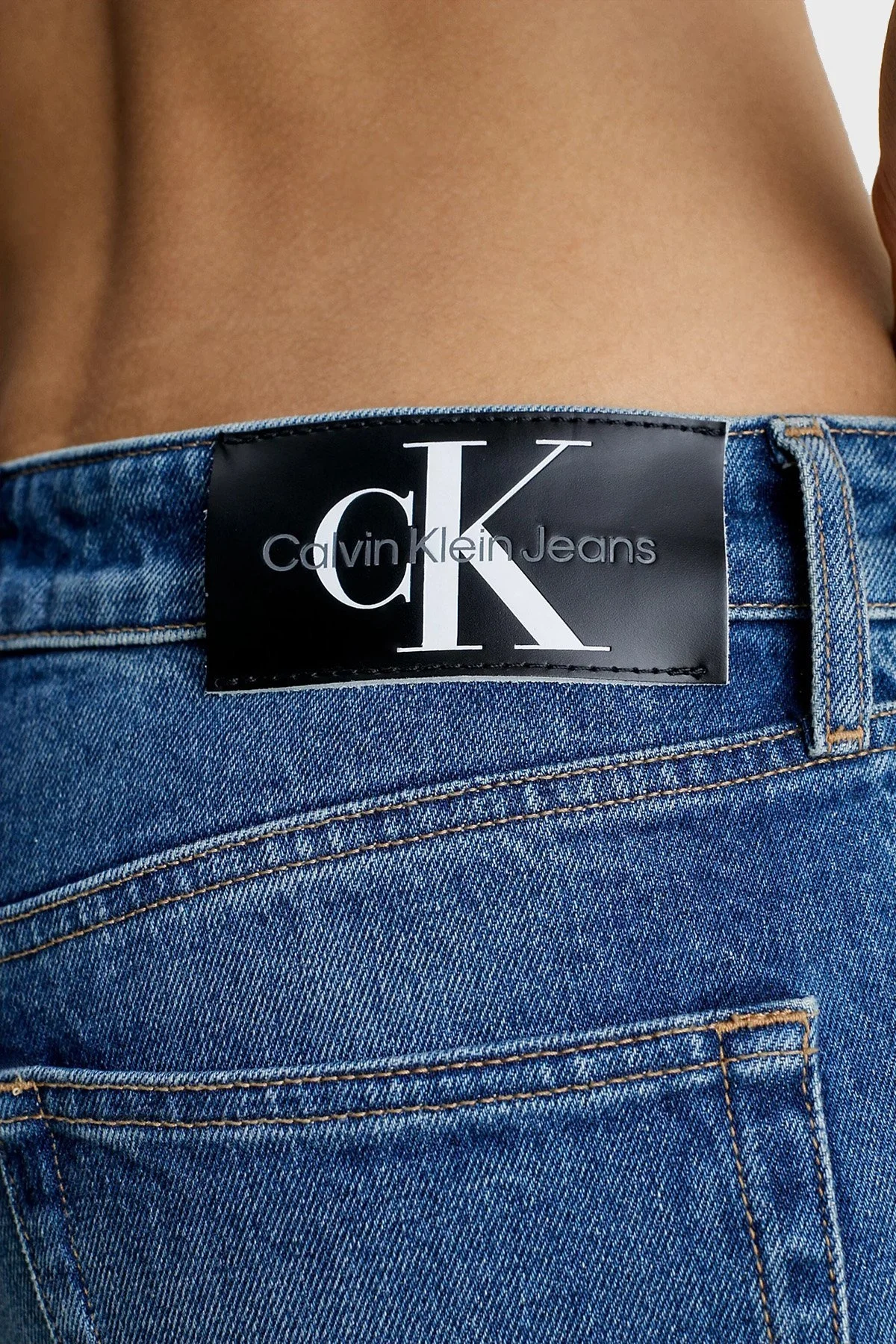 Calvin Klein Pamuklu Slim Tapered Jeans J30J3238501BJ Erkek Kot Pantolon J30J323850 1BJ MAVİ - 4