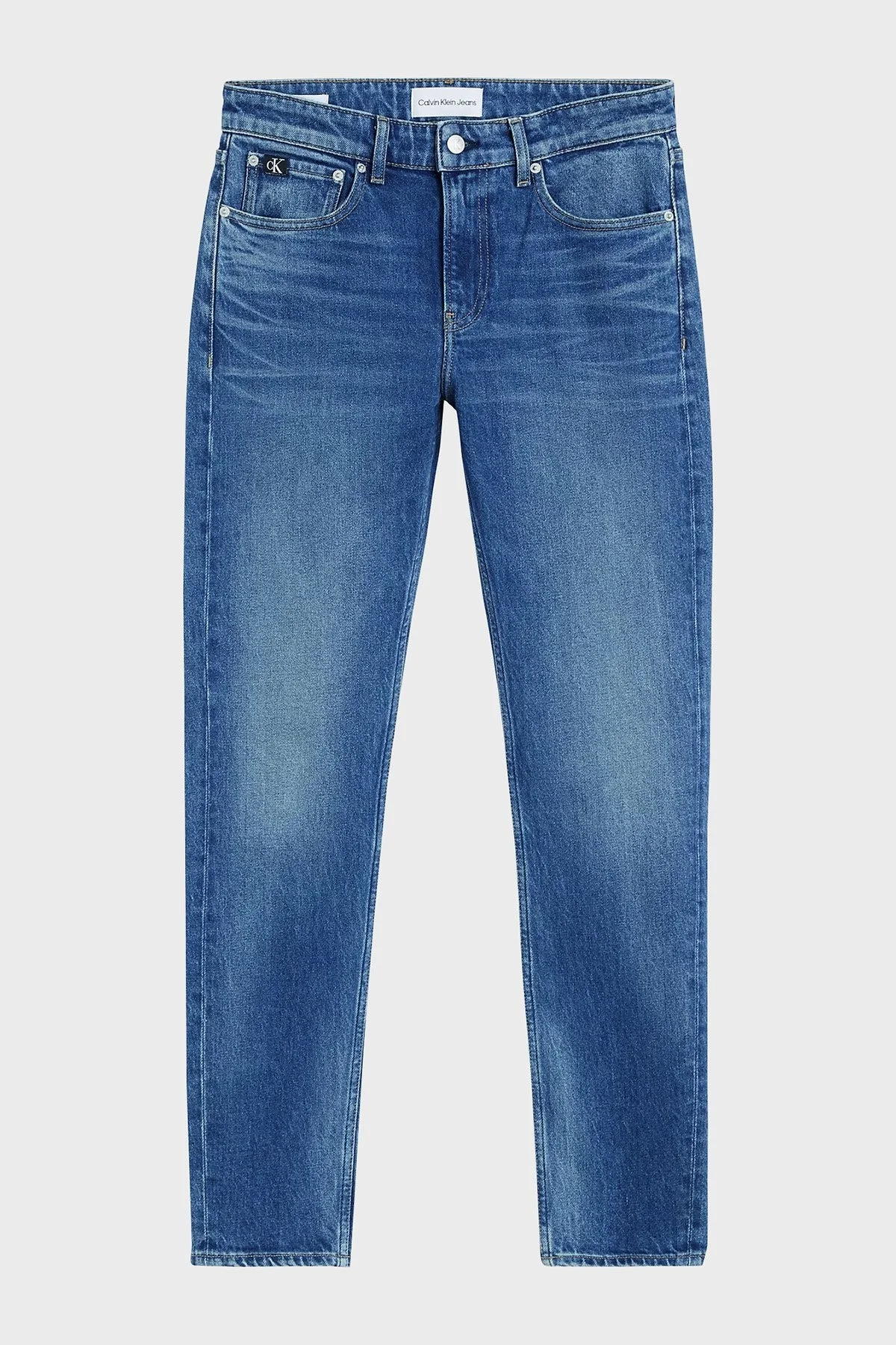 Calvin Klein Pamuklu Slim Tapered Jeans J30J3238501BJ Erkek Kot Pantolon J30J323850 1BJ MAVİ - 5