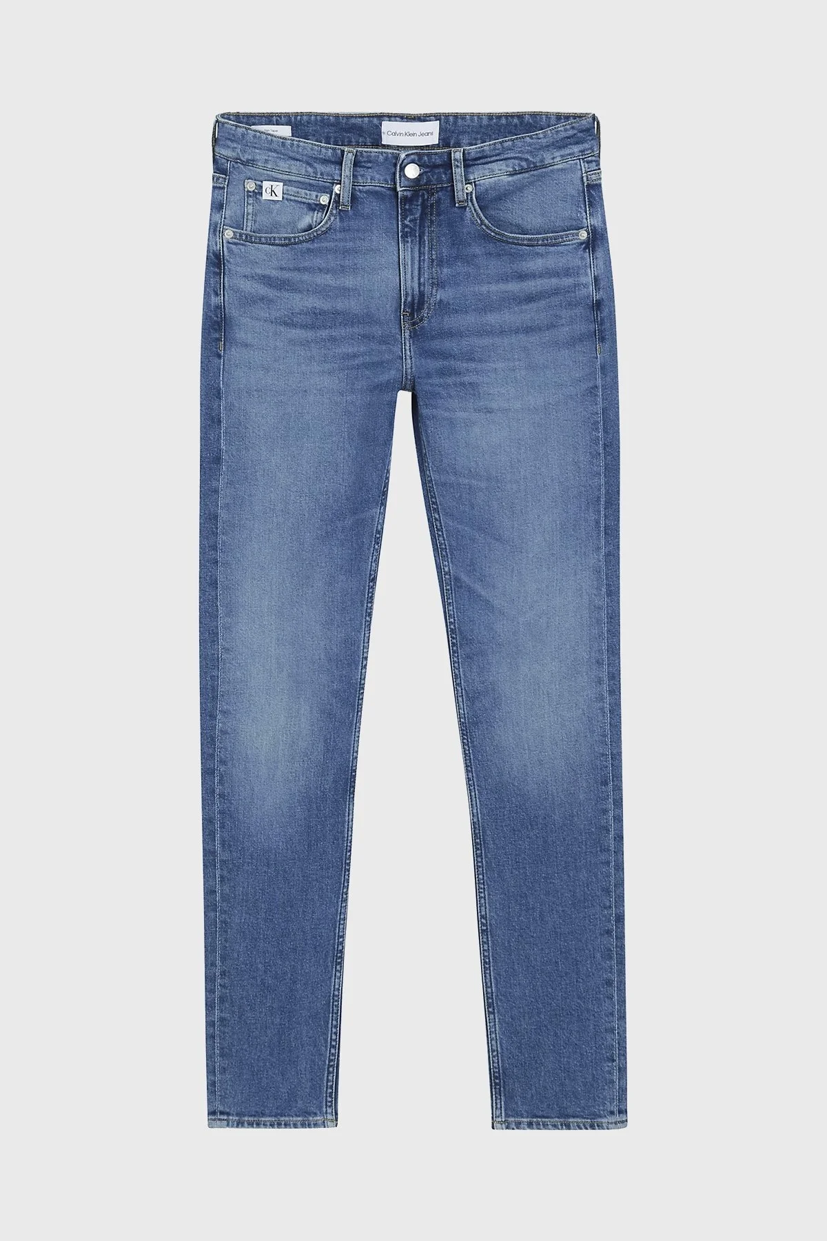 Calvin Klein Pamuklu Slim Tapered Jeans J30J3248451A4 Erkek Kot Pantolon J30J324845 1A4 MAVİ - 5