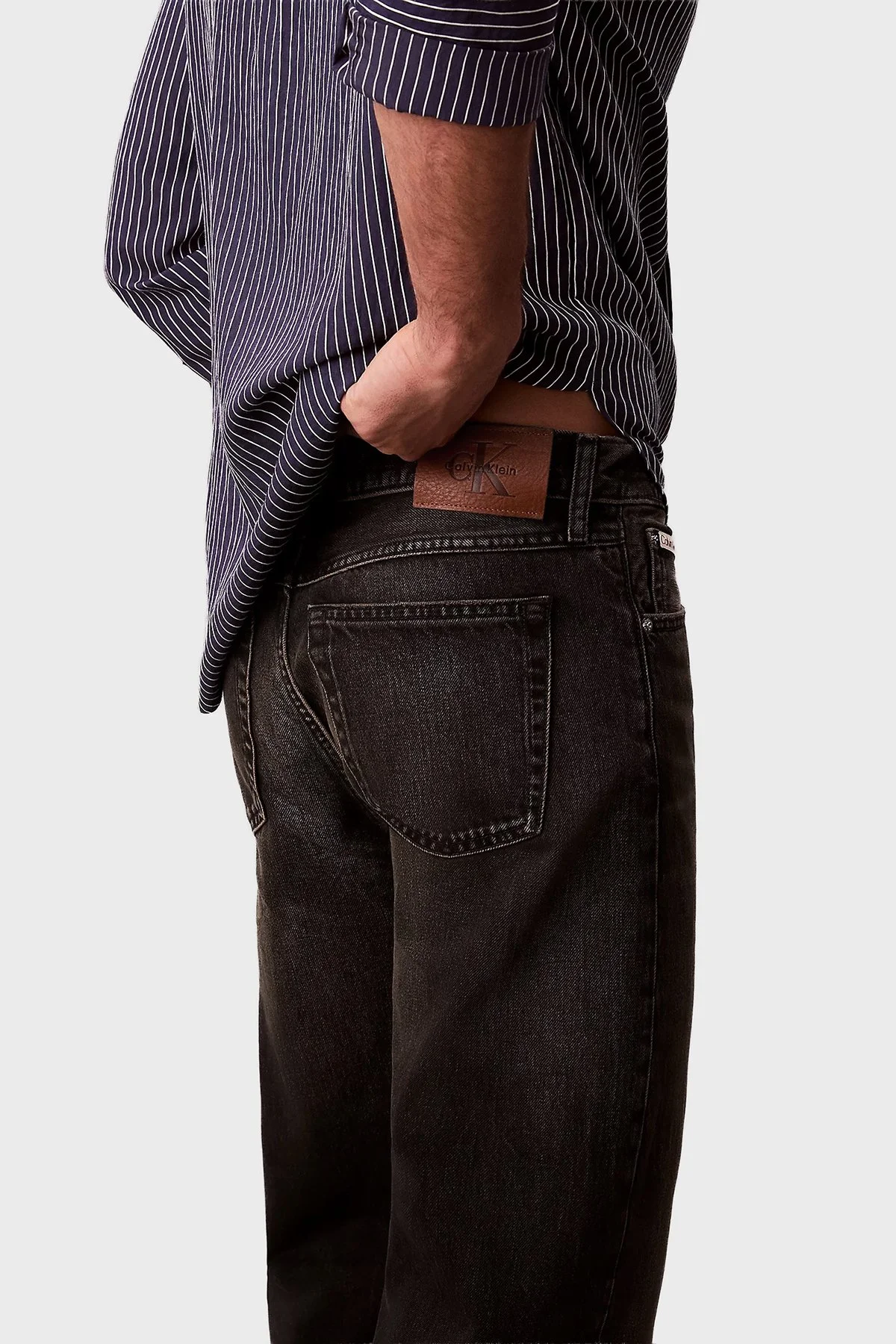 Calvin Klein Pamuklu Straight Fit Normal Bel Düz Paça Jeans LV04RD724G01G Erkek Kot Pantolon LV04RD724G 01G KAHVE - 4