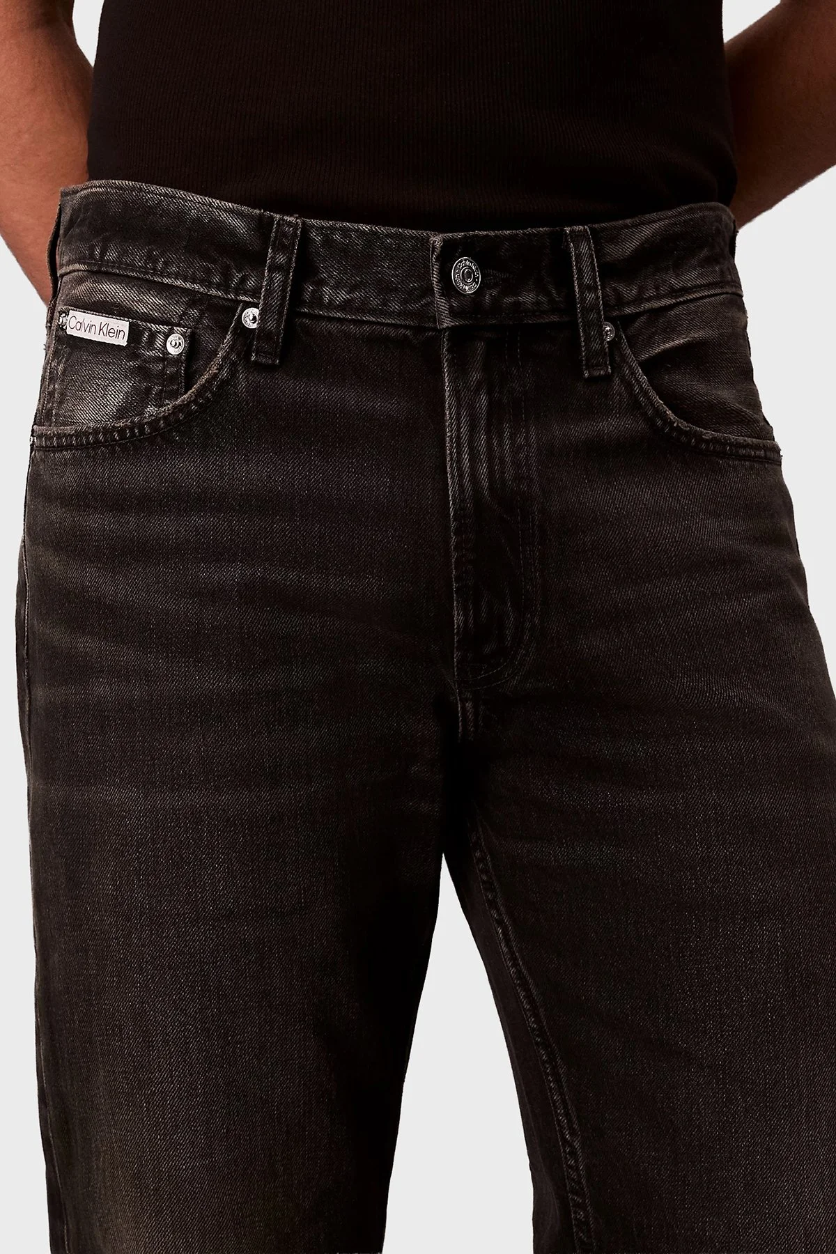 Calvin Klein Pamuklu Straight Fit Normal Bel Düz Paça Jeans LV04RD724G01G Erkek Kot Pantolon LV04RD724G 01G KAHVE - 5