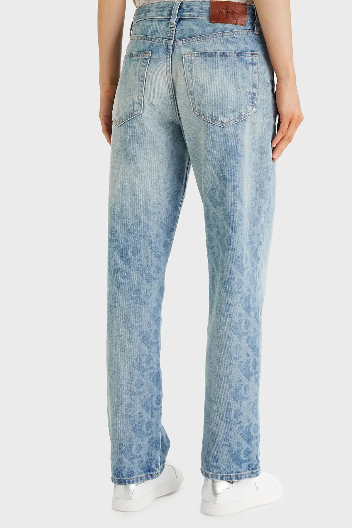 Calvin Klein Pamuklu Straight Fit Normal Bel Jeans LV047F678G1WX Bayan Kot Pantolon LV047F678G 1WX MAVİ - 3