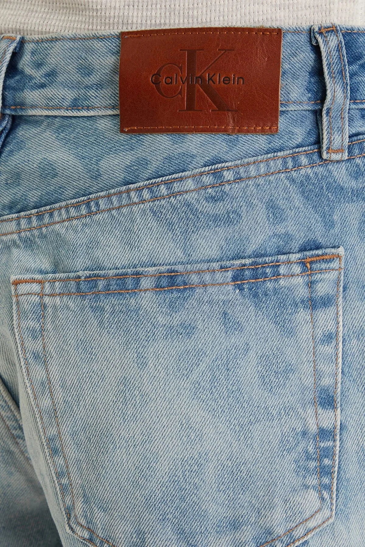 Calvin Klein Pamuklu Straight Fit Normal Bel Jeans LV047F678G1WX Bayan Kot Pantolon LV047F678G 1WX MAVİ - 5