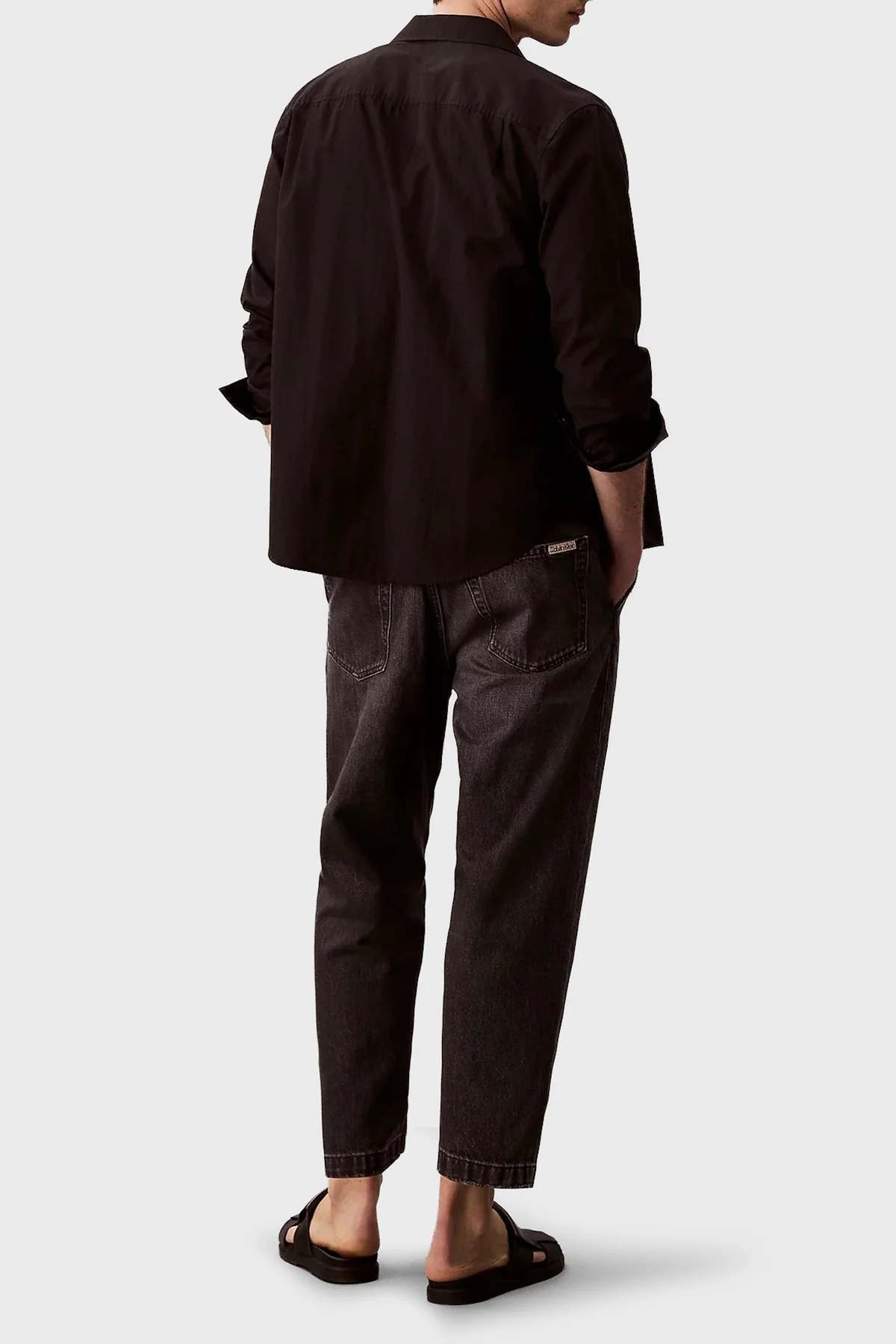 Calvin Klein Pamuklu Tapered Fit Yüksek Bel Jeans LV04RC741GX7Y Erkek Kot Pantolon LV04RC741G X7Y SİYAH - 2