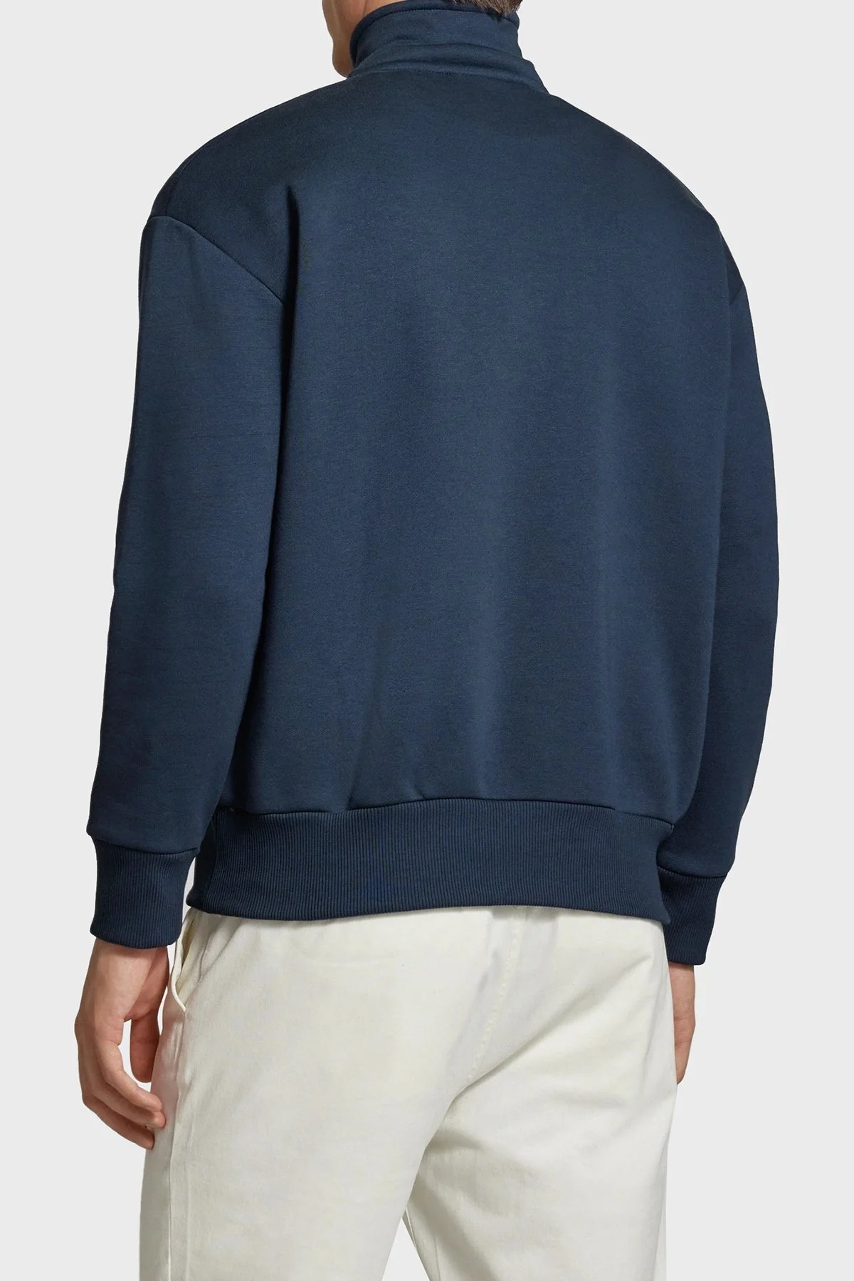 Calvin Klein Pamuklu Yarım Fermuarlı Dik Yaka K10K113569PPK Erkek Sweat K10K113569 PPK LACİVERT - 8