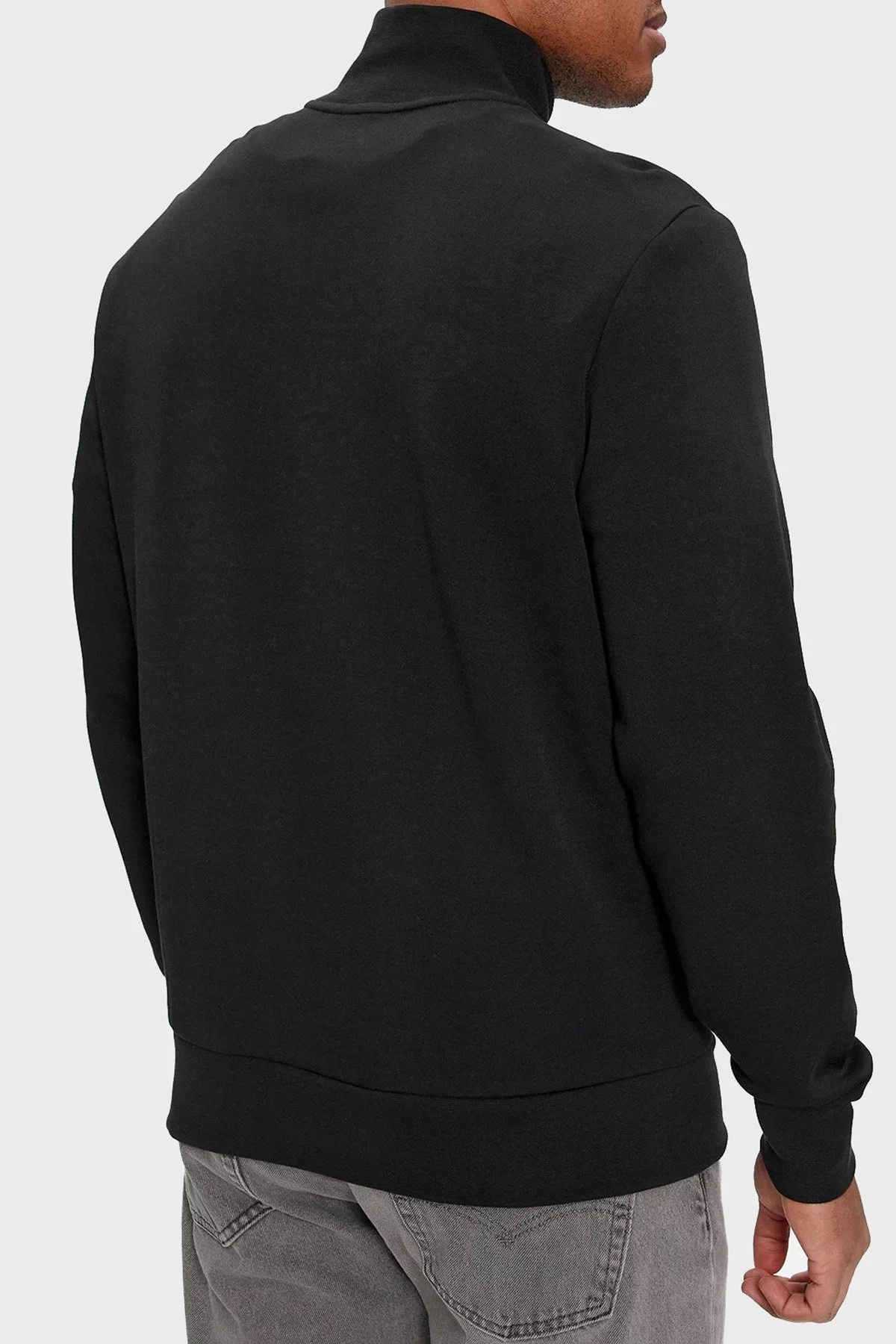 Calvin Klein Pamuklu Yarım Fermuarlı Dik Yaka Regular Fit K10K112755BEH Erkek Sweat K10K112755 BEH SİYAH - 3