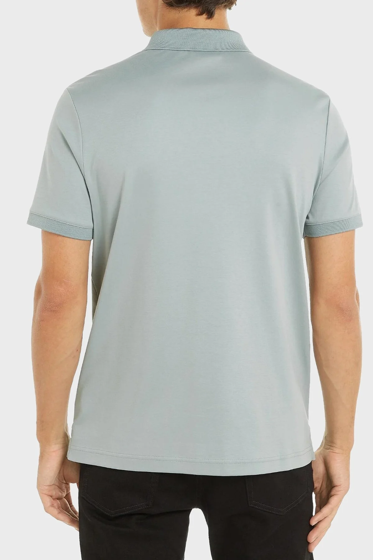 Calvin Klein Pamuklu Yarım Fermuarlı K10K112754PFF Erkek Polo Yaka T Shirt K10K112754 PFF GRİ - 2