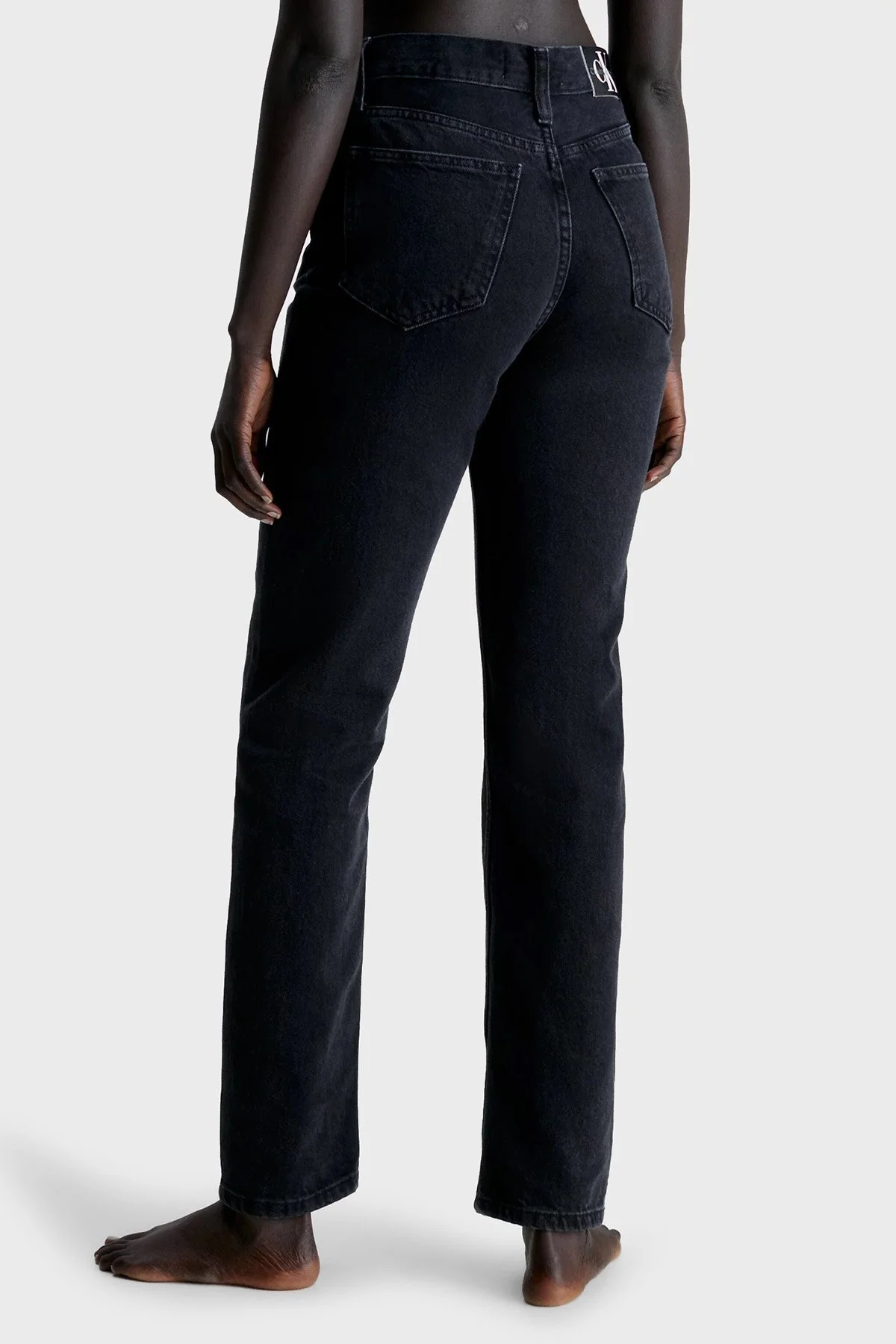 Calvin Klein Pamuklu Yüksek Bel Mom Fit Jeans J20J2221981BY Bayan Kot Pantolon J20J222198 1BY SİYAH - 2