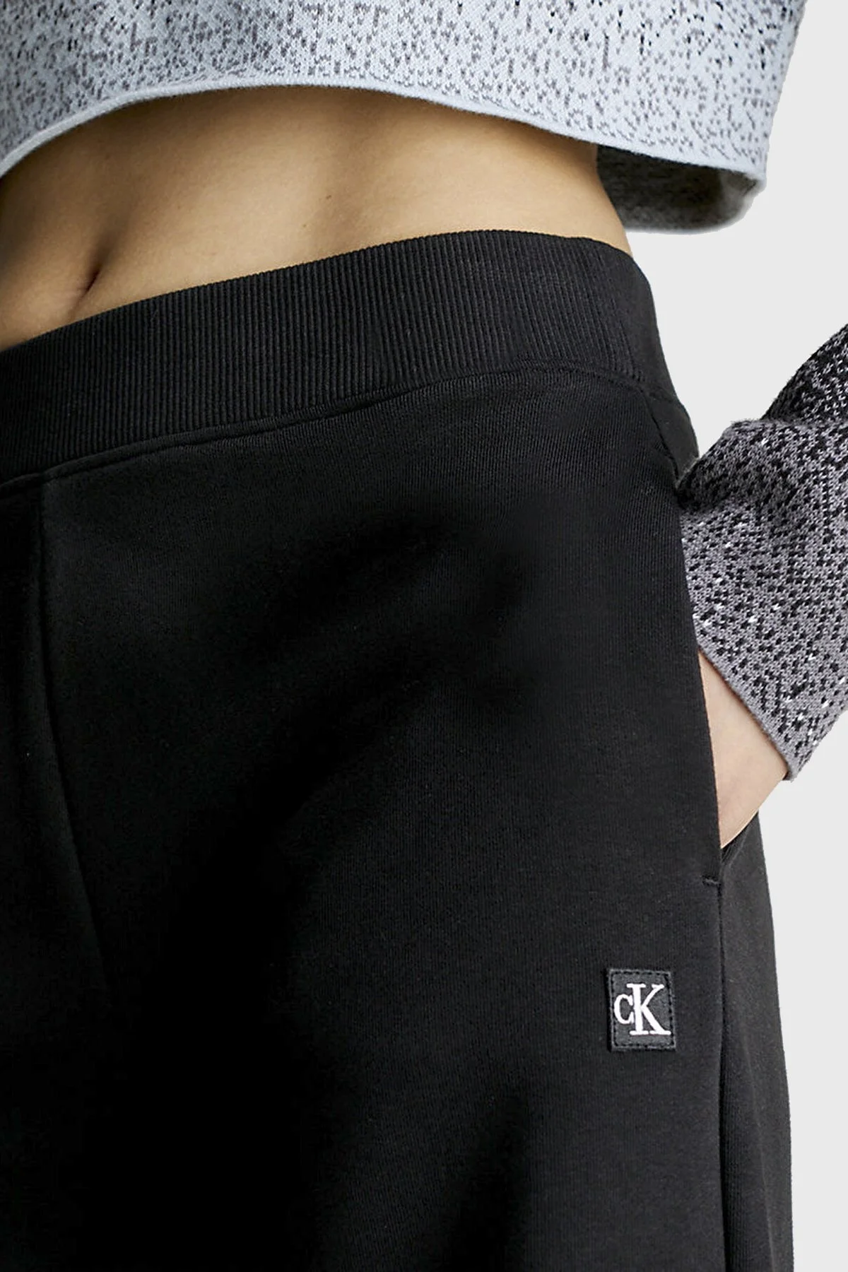 Calvin Klein Pamuklu Yüksek Bel Relaxed Fit Spor J20J222597BEH Bayan Pantolon J20J222597 BEH SİYAH - 4