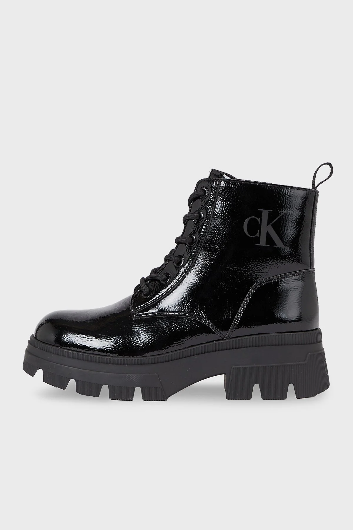 Calvin Klein Parlak Platform YW0YW012650GT Bayan Bot YW0YW01265 0GT SİYAH - 2