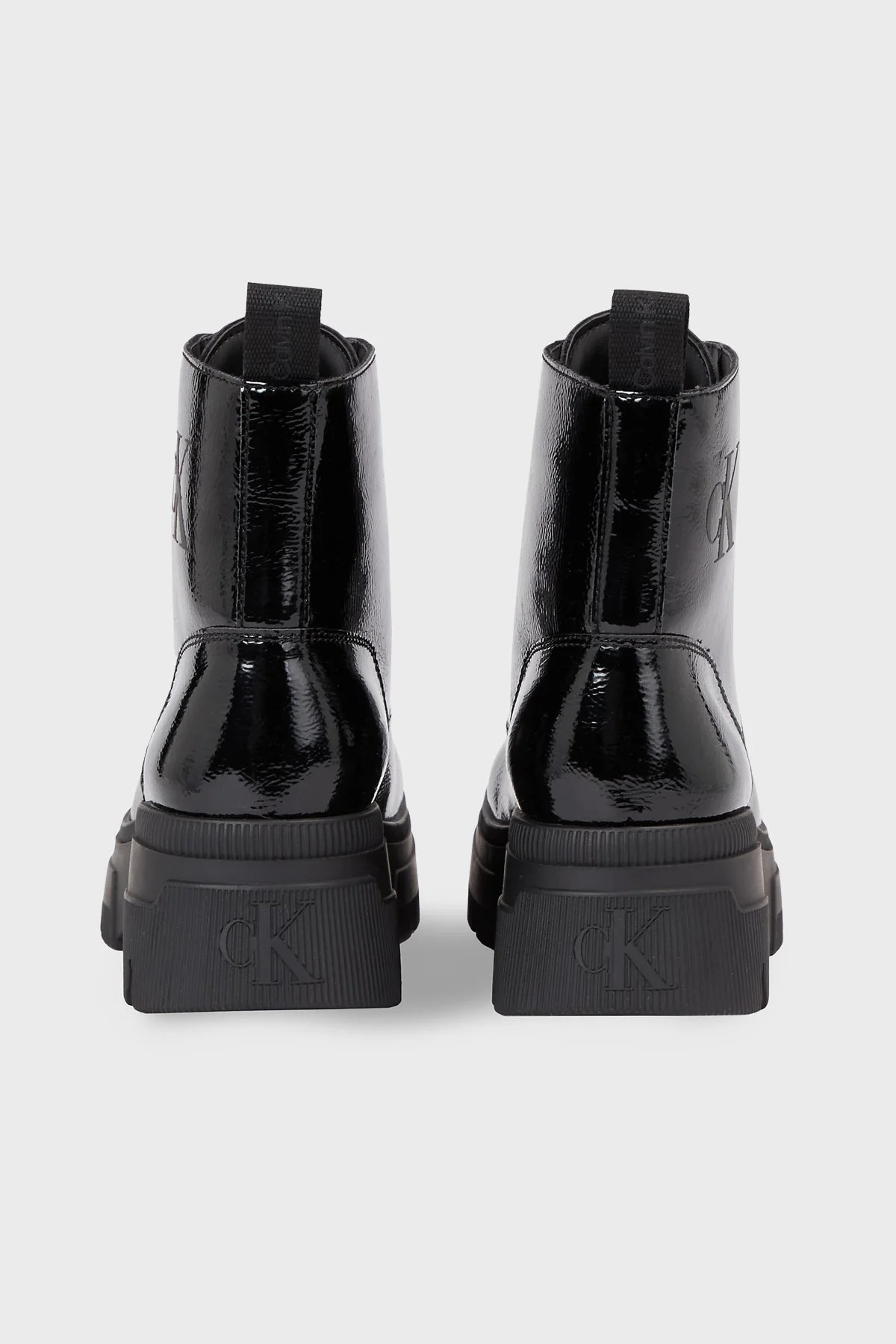 Calvin Klein Parlak Platform YW0YW012650GT Bayan Bot YW0YW01265 0GT SİYAH - 9
