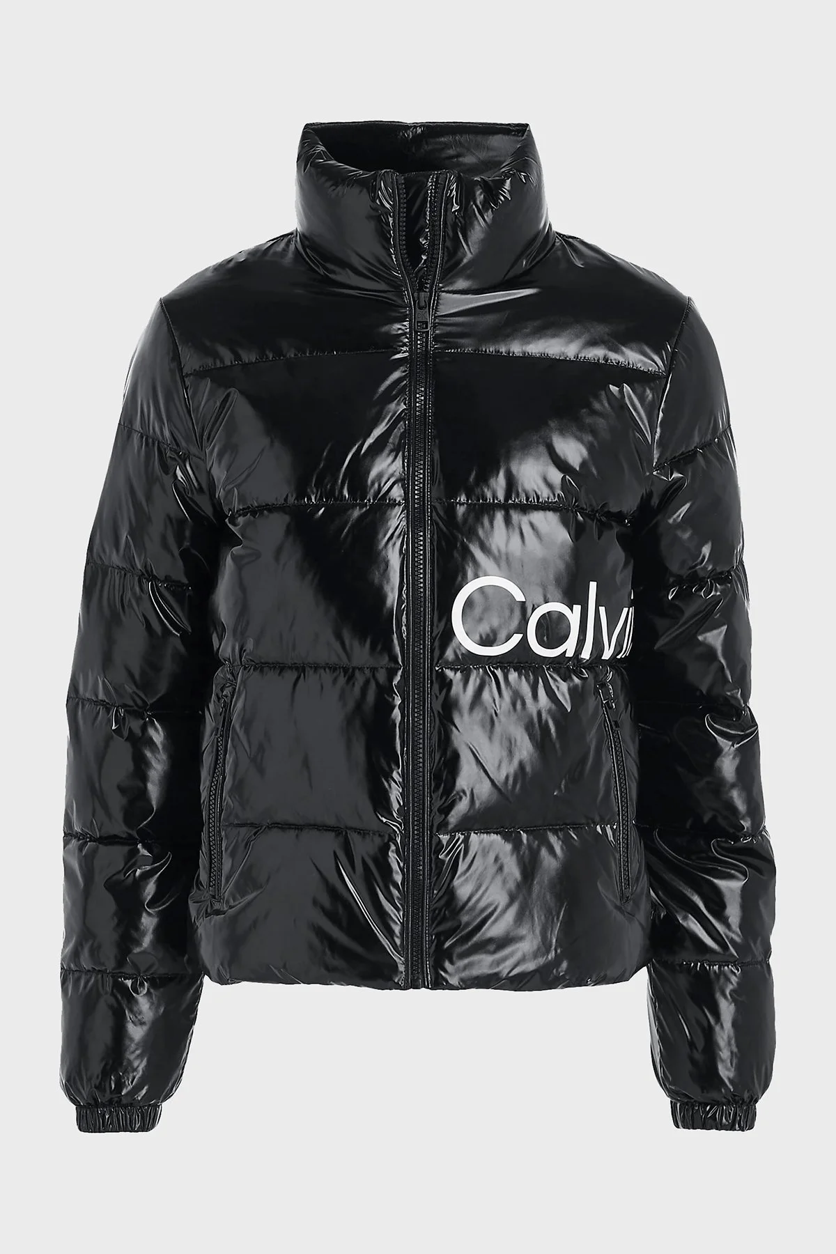 Calvin Klein Parlak Regular Fit Dik Yaka Şişme J20J221885BEH Bayan Mont J20J221885 BEH SİYAH - 5