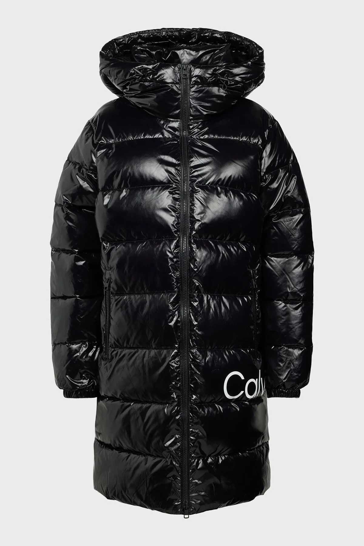 Calvin Klein Parlak Relaxed Fit Kapüşonlu Şişme J20J221902BEH Bayan Mont J20J221902 BEH SİYAH - 5