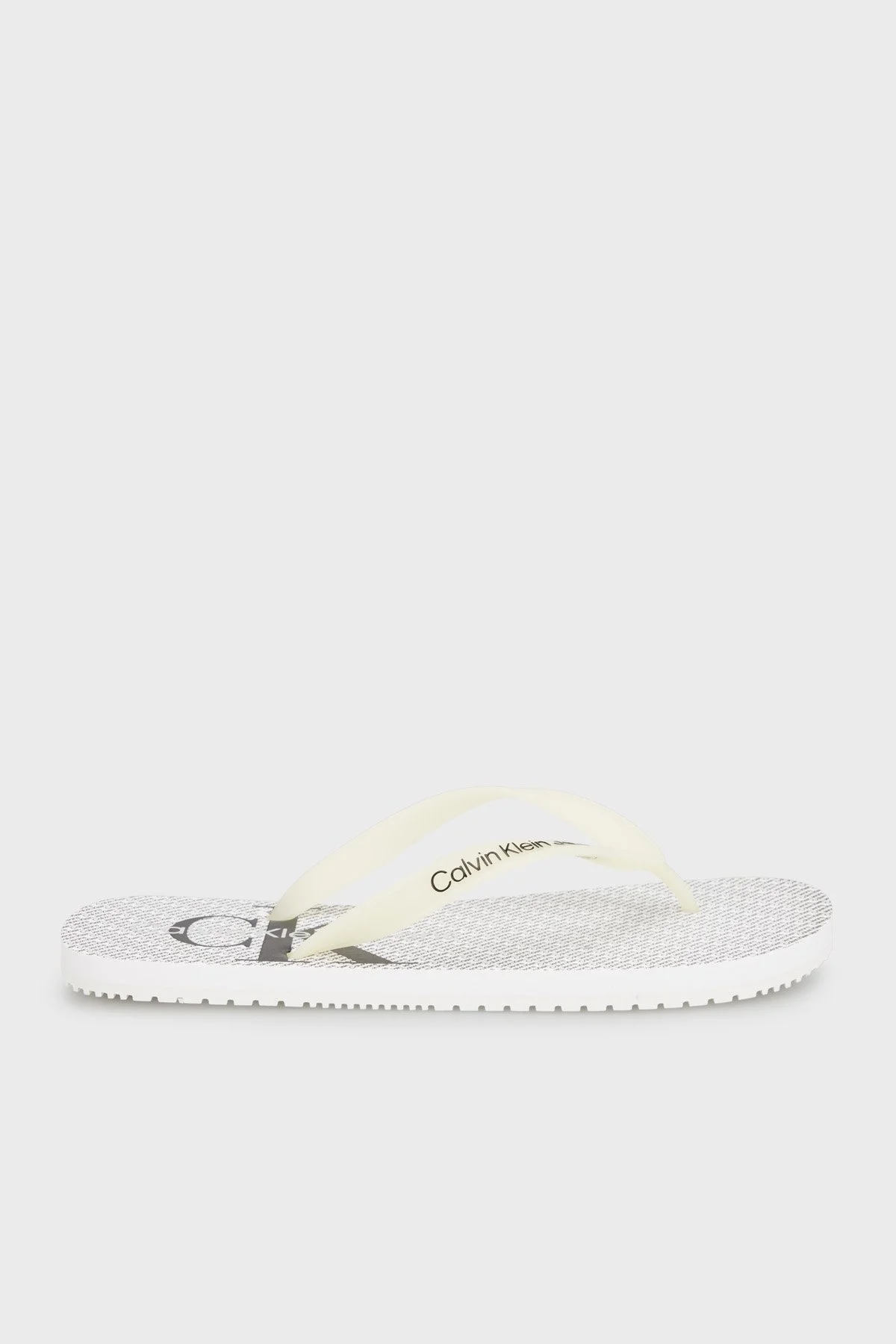 Calvin Klein Parmak Arası YM0YM0095201W Erkek Terlik YM0YM00952 01W BEYAZ-SİYAH - 1